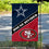 WinCraft House Divided Cowboys and 49ers Double Sided Garden Flag - Sports Collectibles, Sports Memorabilia, Sports Fan Shop, Sports Gifts