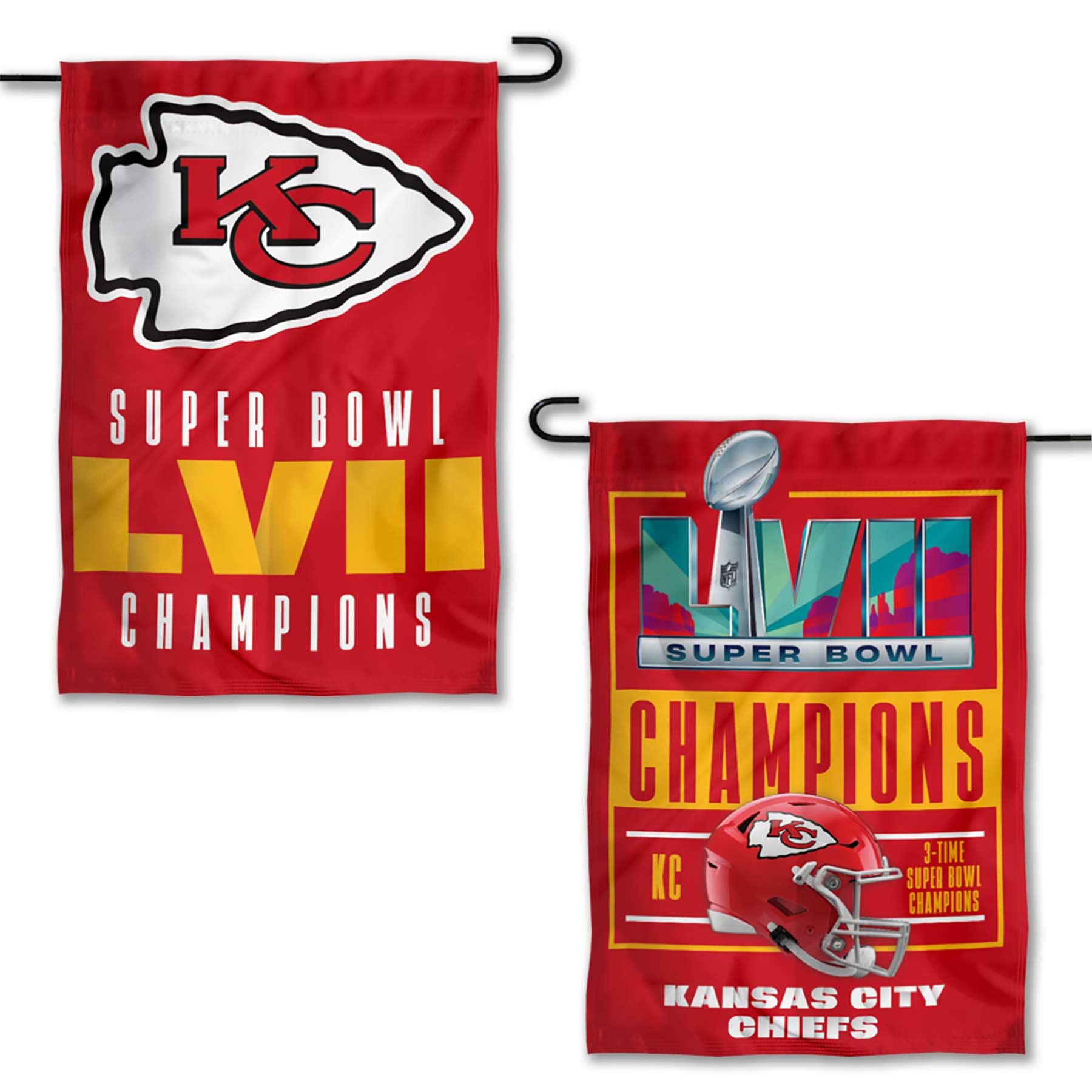 WinCraft Kansas City Chiefs Super Bowl LVII Champions Double Sided Garden Banner Flag - Sports Collectibles, Sports Memorabilia, Sports Fan Shop, Sports Gifts