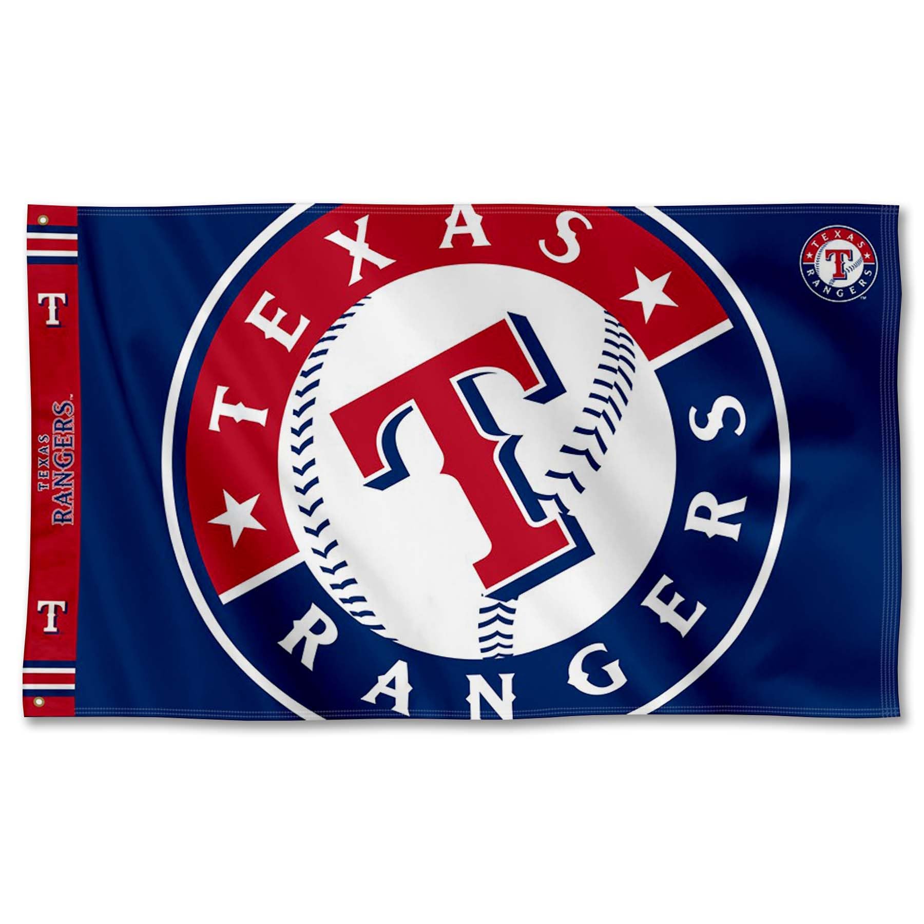WinCraft Texas Rangers Printed Header Flag 3x5 Banner - Sports Collectibles, Sports Memorabilia, Sports Fan Shop, Sports Gifts