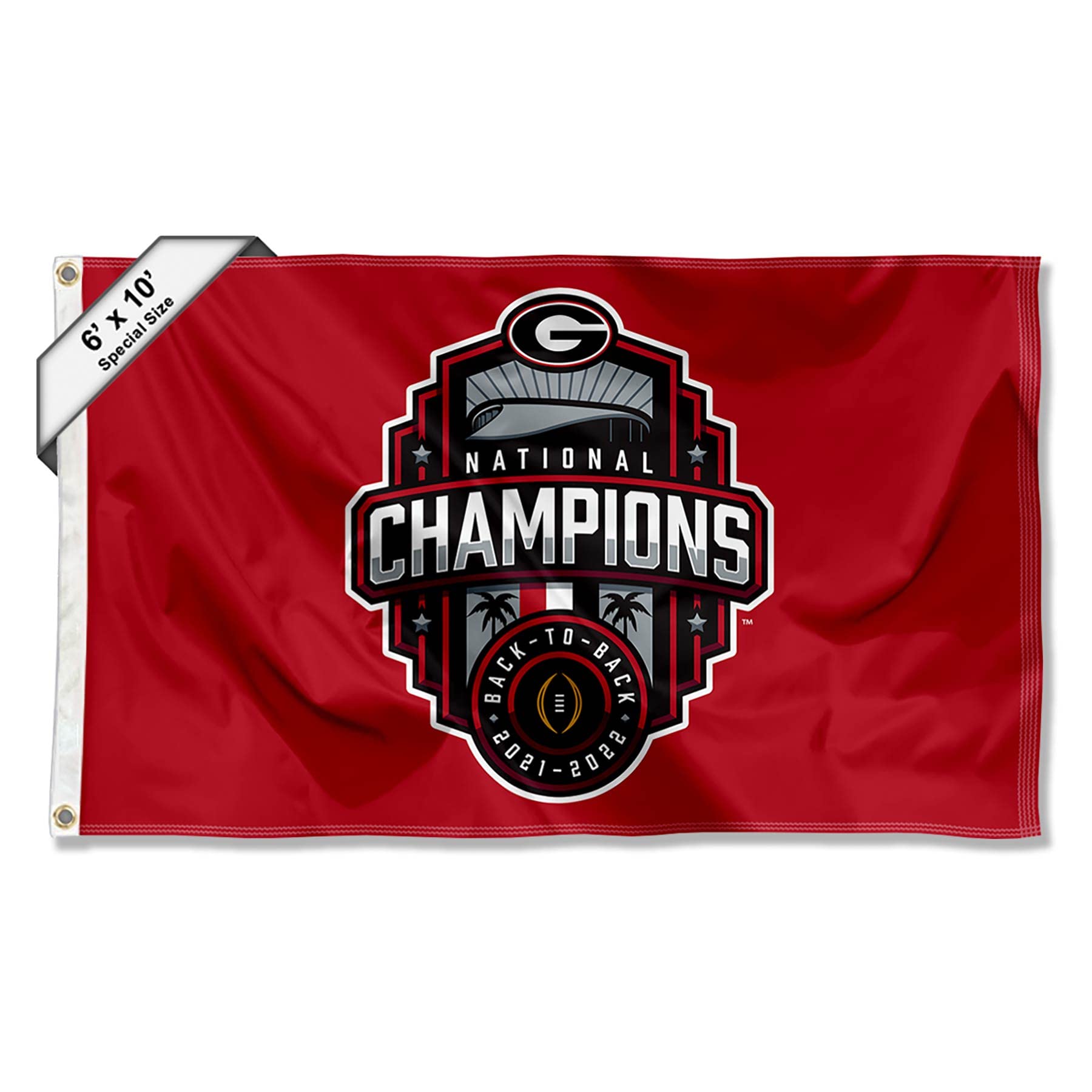 College Flags & Banners Co. Georgia Bulldogs 6x10 Feet 2022 Football National Championship Large Flag - Sports Collectibles, Sports Memorabilia, Sports Fan Shop, Sports Gifts