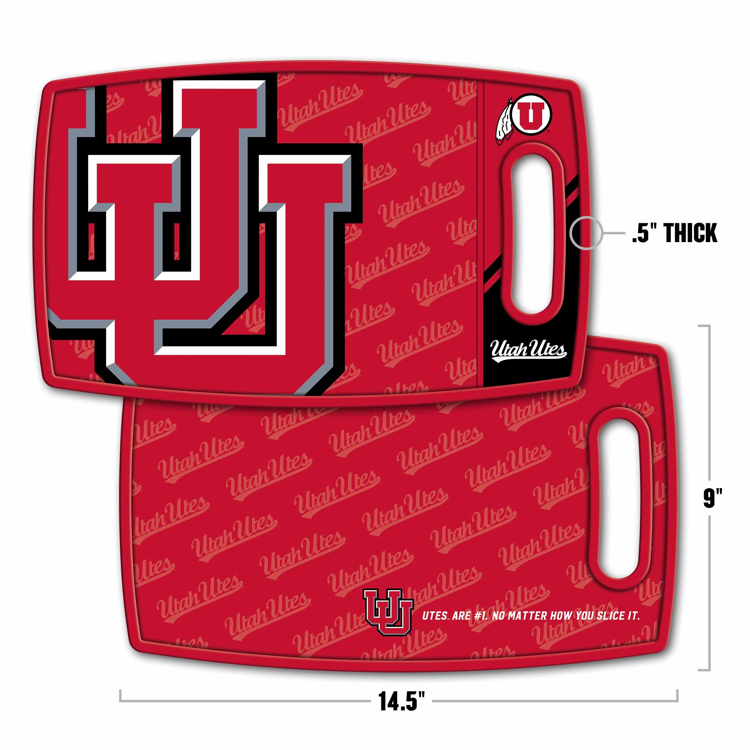 YouTheFan NCAA Utah Utes Logo Series Cutting Board - Sports Collectibles, Sports Memorabilia, Sports Fan Shop, Sports Gifts