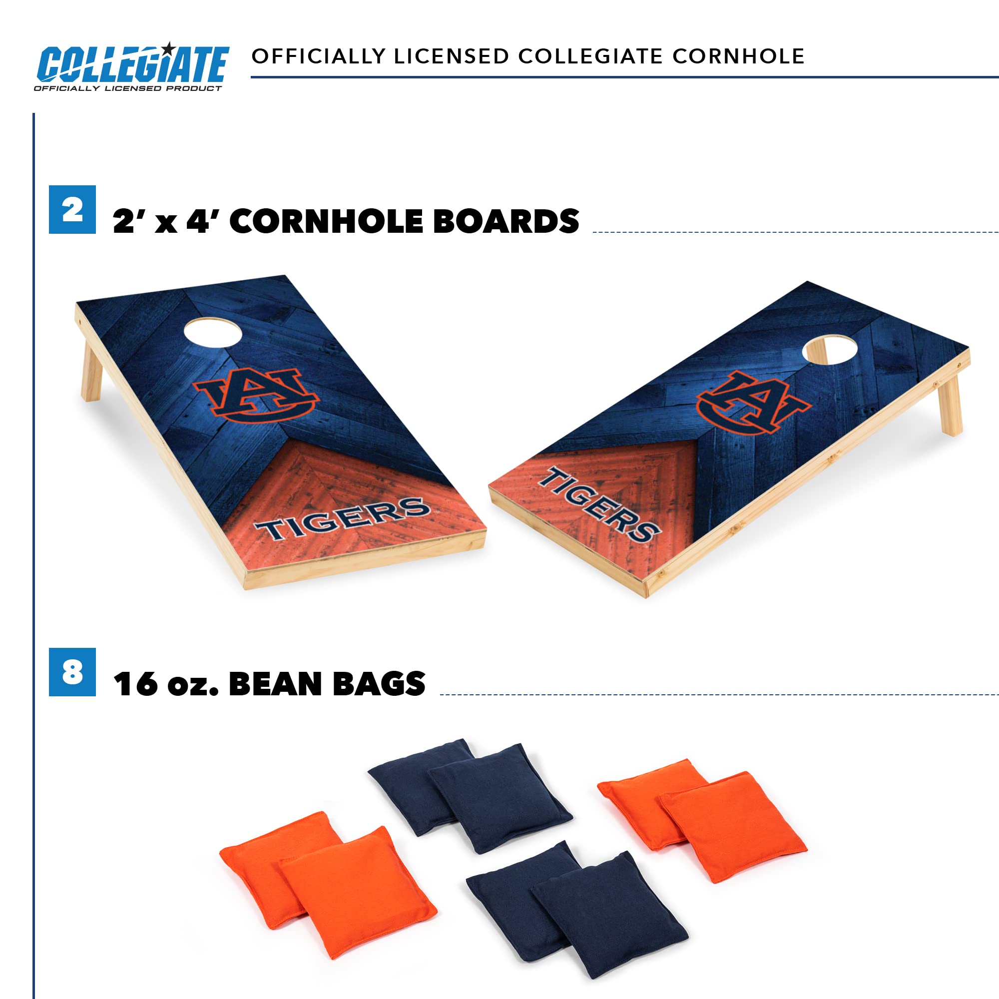 Wild Sports 2' x 4' Regulation Size College Set with Direct Print HD Team Graphics Great Gift for Any NCAA Fan! Bean Bag Toss Family Outdoor Game - Sports Collectibles, Sports Memorabilia, Sports Fan Shop, Sports Gifts