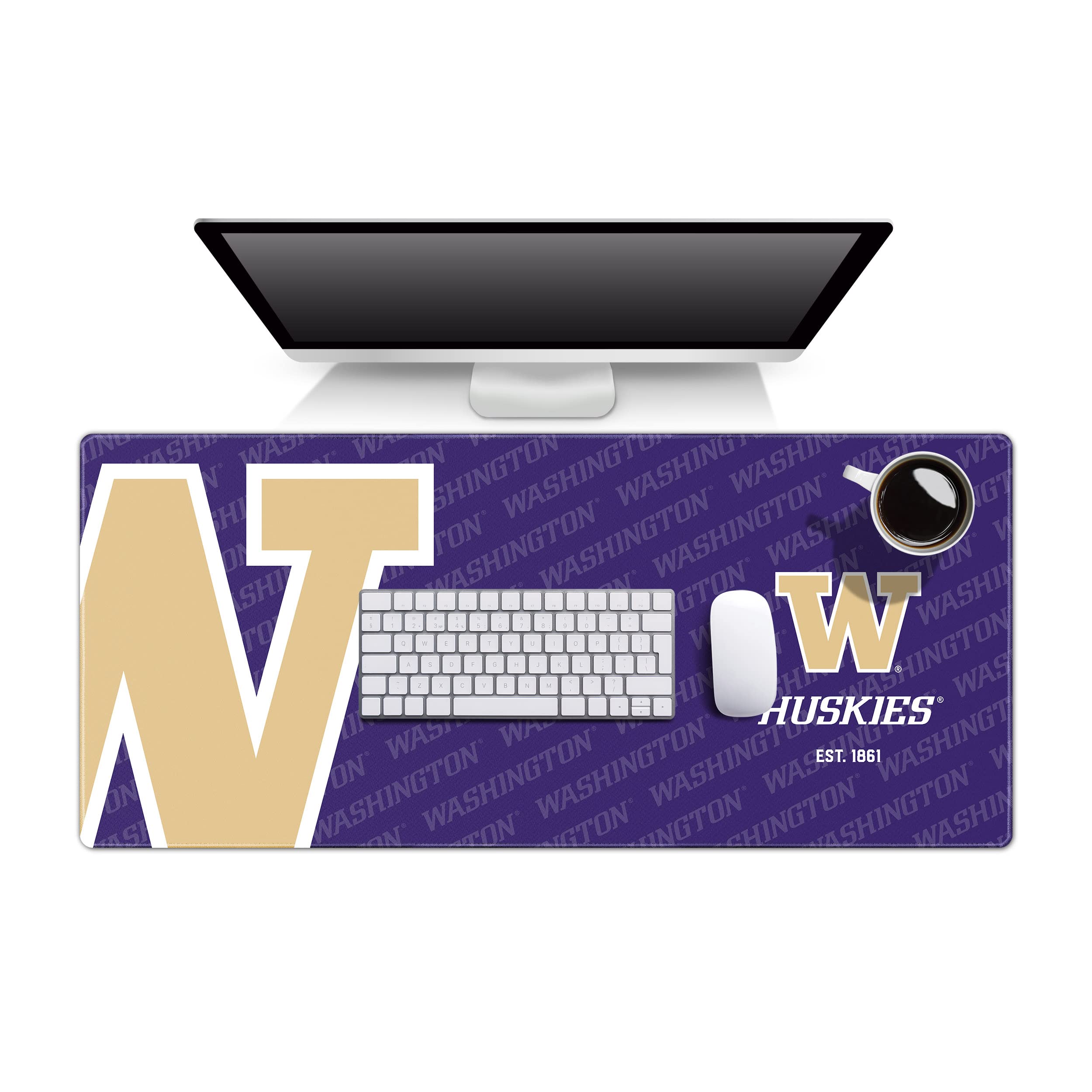 YouTheFan NCAA Washington Huskies Logo Series Desk Pad - Sports Collectibles, Sports Memorabilia, Sports Fan Shop, Sports Gifts