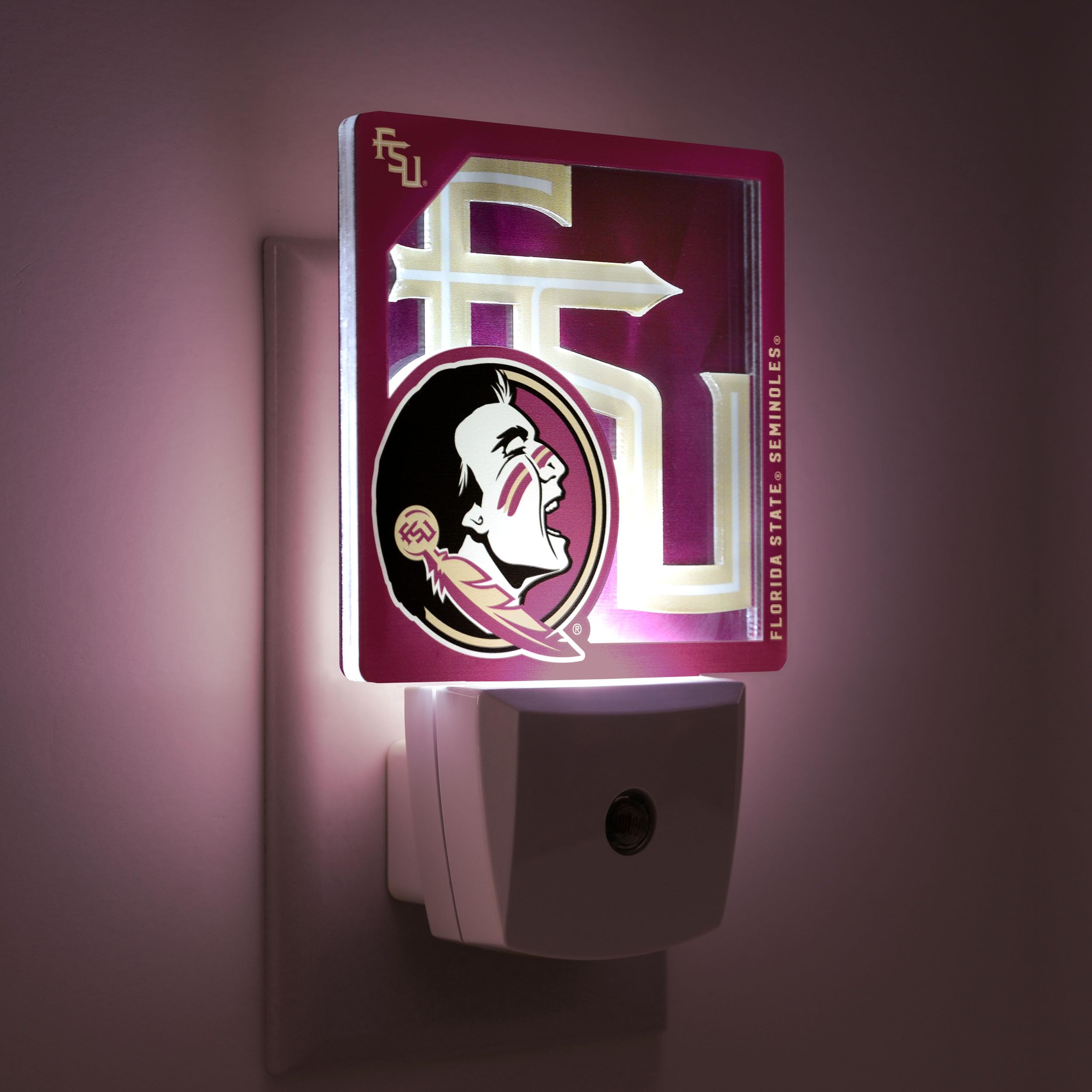 YouTheFan NCAA Florida State Seminoles Logo Series Nite Light - Sports Collectibles, Sports Memorabilia, Sports Fan Shop, Sports Gifts