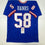 Autographed/Signed Carl Banks New York Blue Football Jersey JSA COA