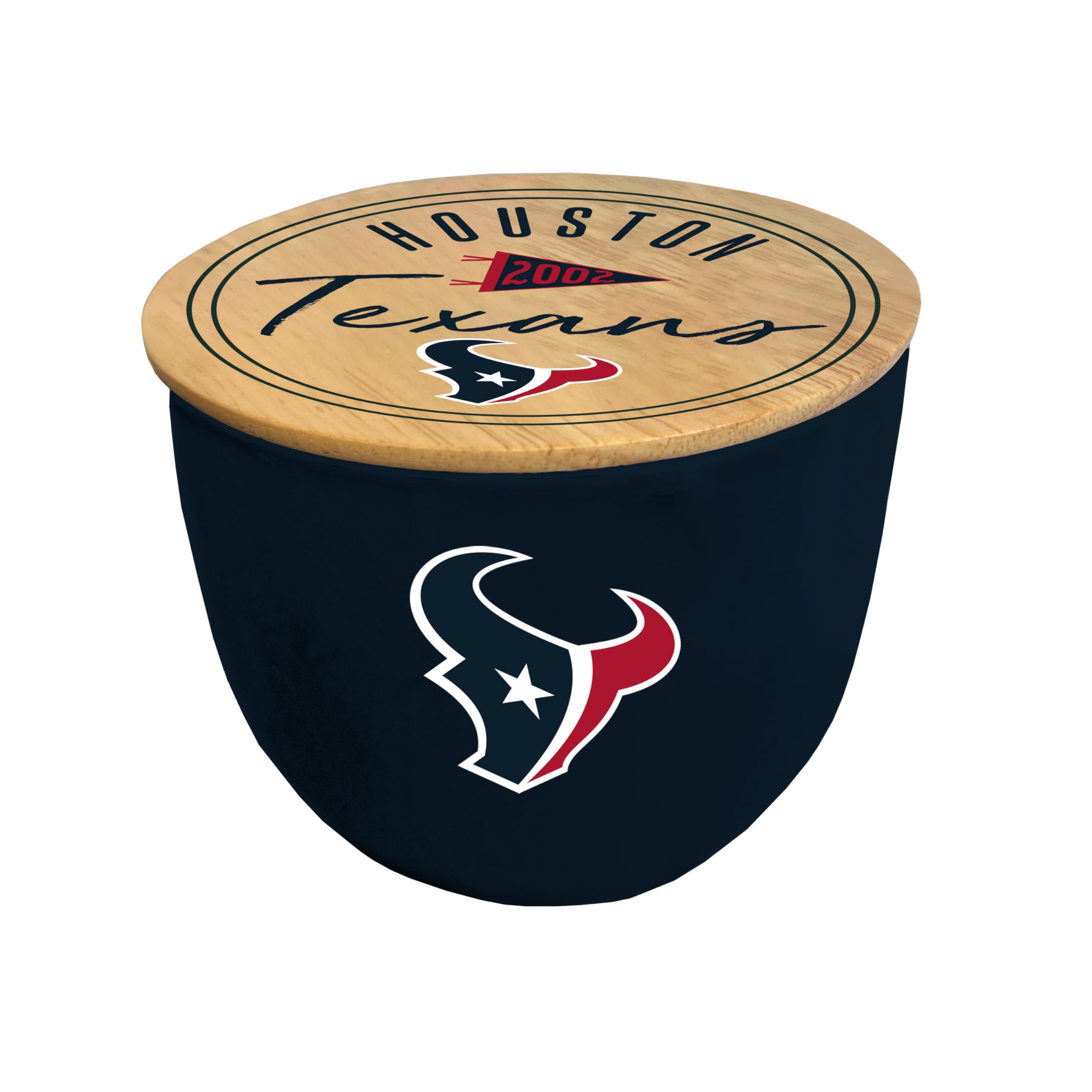 NFL Houston Texans Script Circle Logo Ceramic Candle - Sports Gifts, Sports Memorabilia, Sports Collectibles, Fan Shop
