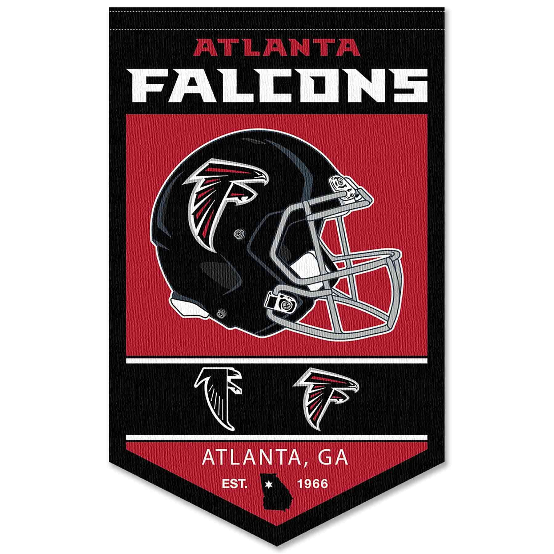 WinCraft Atlanta Falcons Heritage History Banner Pennant - Sports Collectibles, Sports Memorabilia, Sports Fan Shop, Sports Gifts