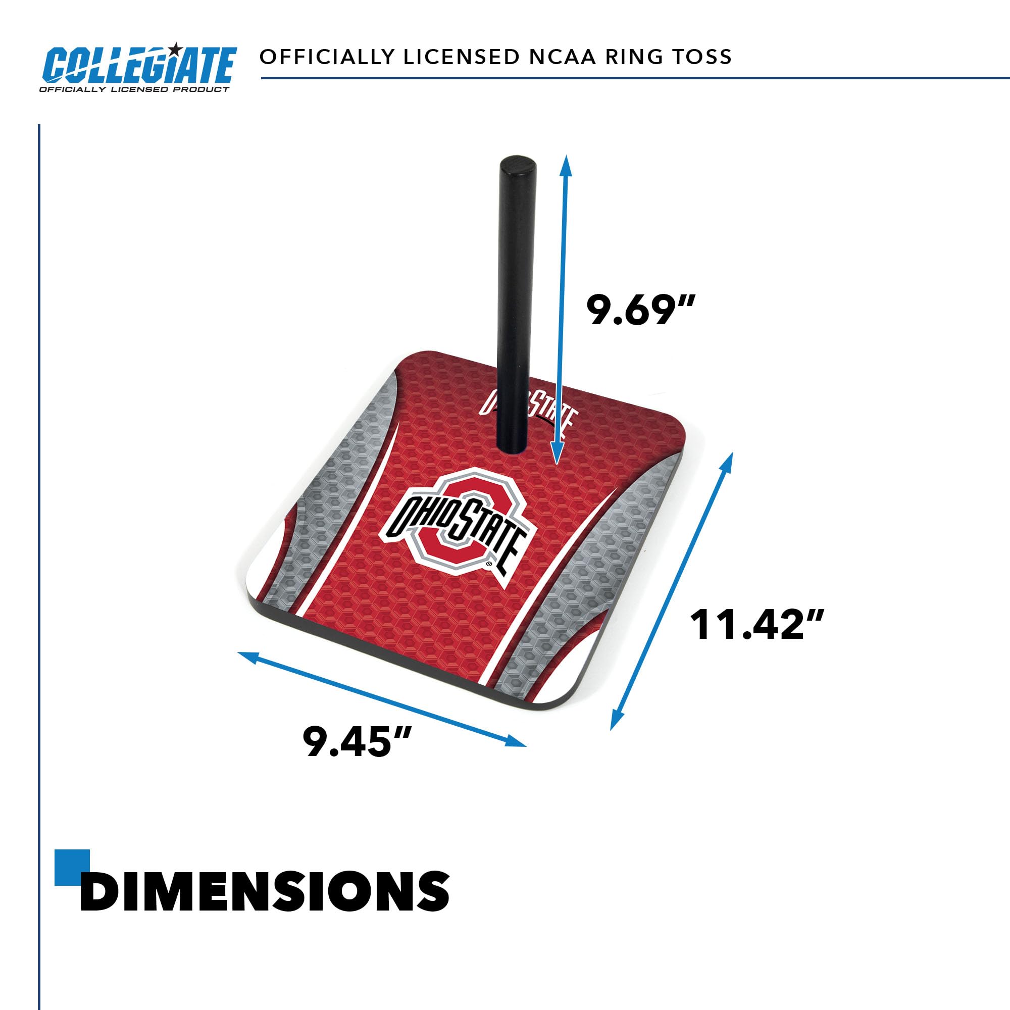 Wild Sports College Quoits Set with Direct Print HD Team Graphics – Tailgate Ring Toss Game – Great Gift for Any NCAA Fan! Ring Toss Family Outdoor Games for The Beach, BBQ, or Tailgate Party - Sports Collectibles, Sports Memorabilia, Sports Fan Shop, Sports Gifts
