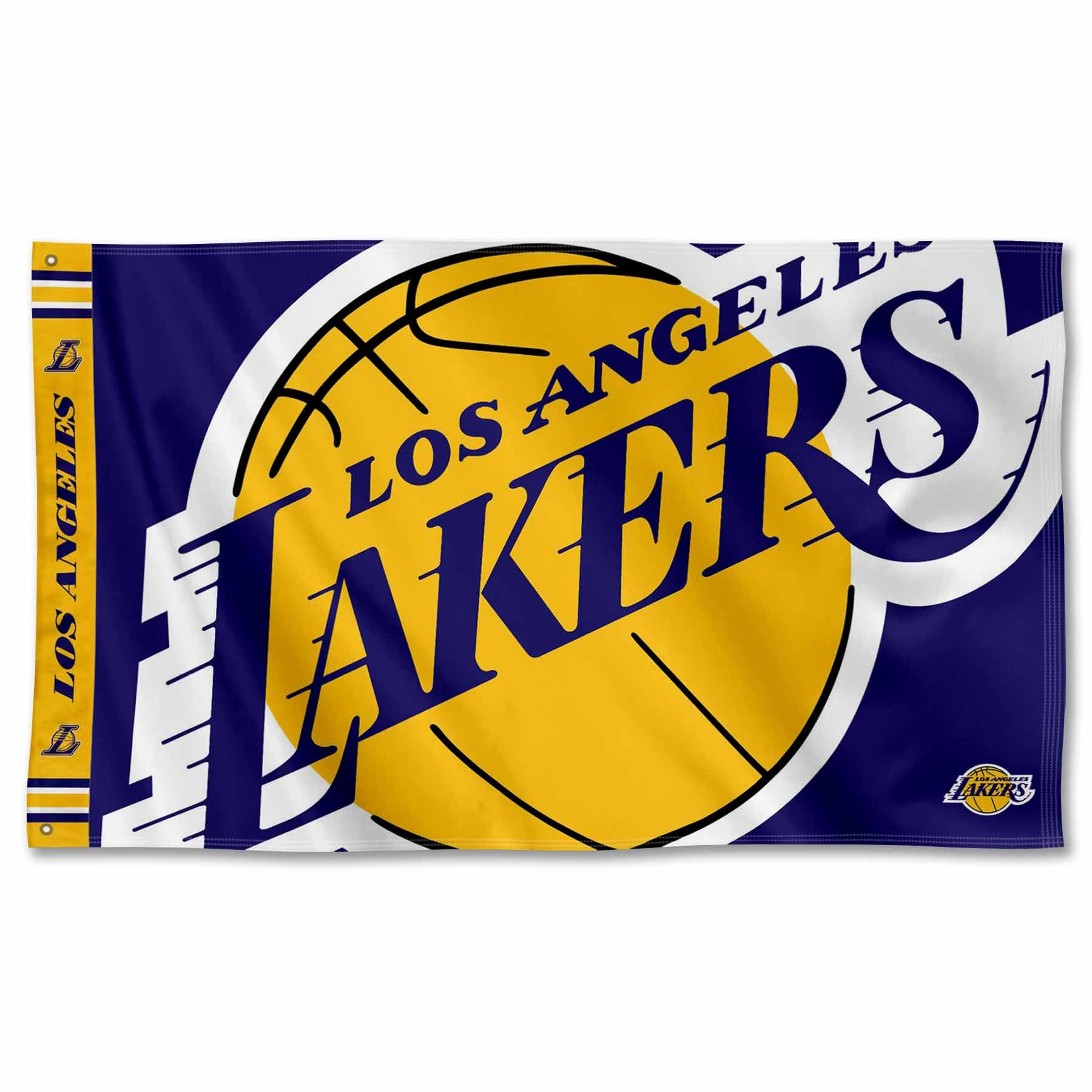 WinCraft Los Angeles Lakers Printed Header 3x5 Premium Banner Flag - Sports Collectibles, Sports Memorabilia, Sports Fan Shop, Sports Gifts