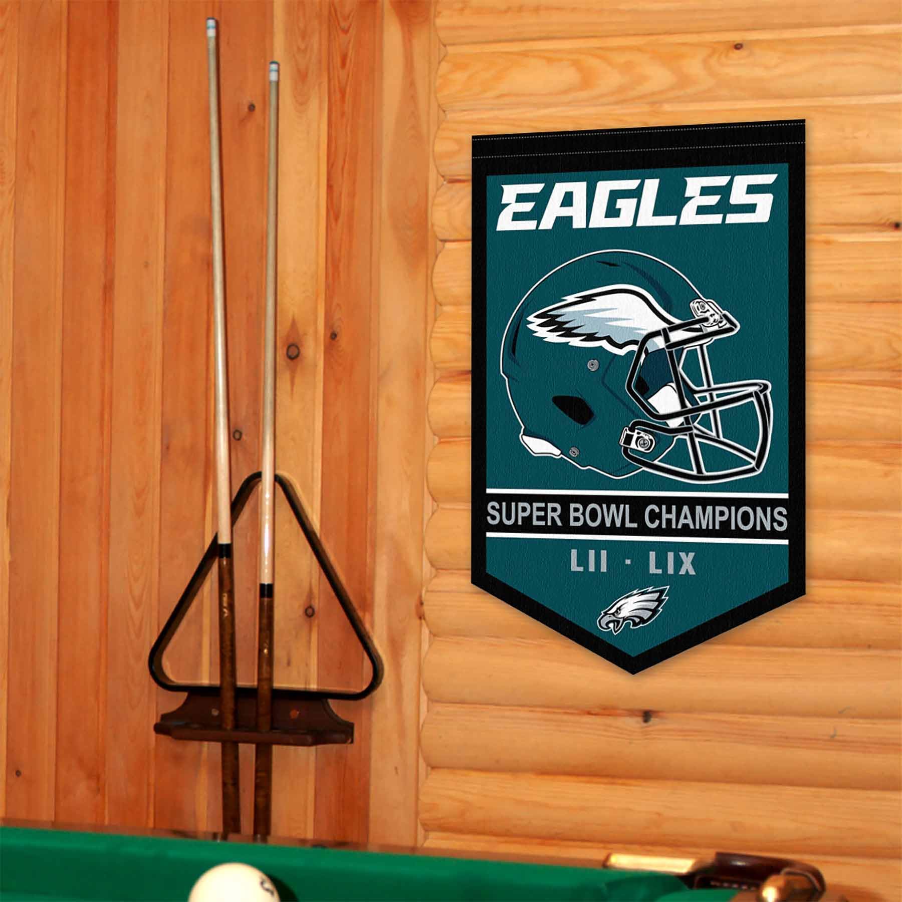 Philadelphia Eagles 2 Time Super Bowl Champions Banner Pennant - Sports Collectibles, Sports Memorabilia, Sports Fan Shop, Sports Gifts