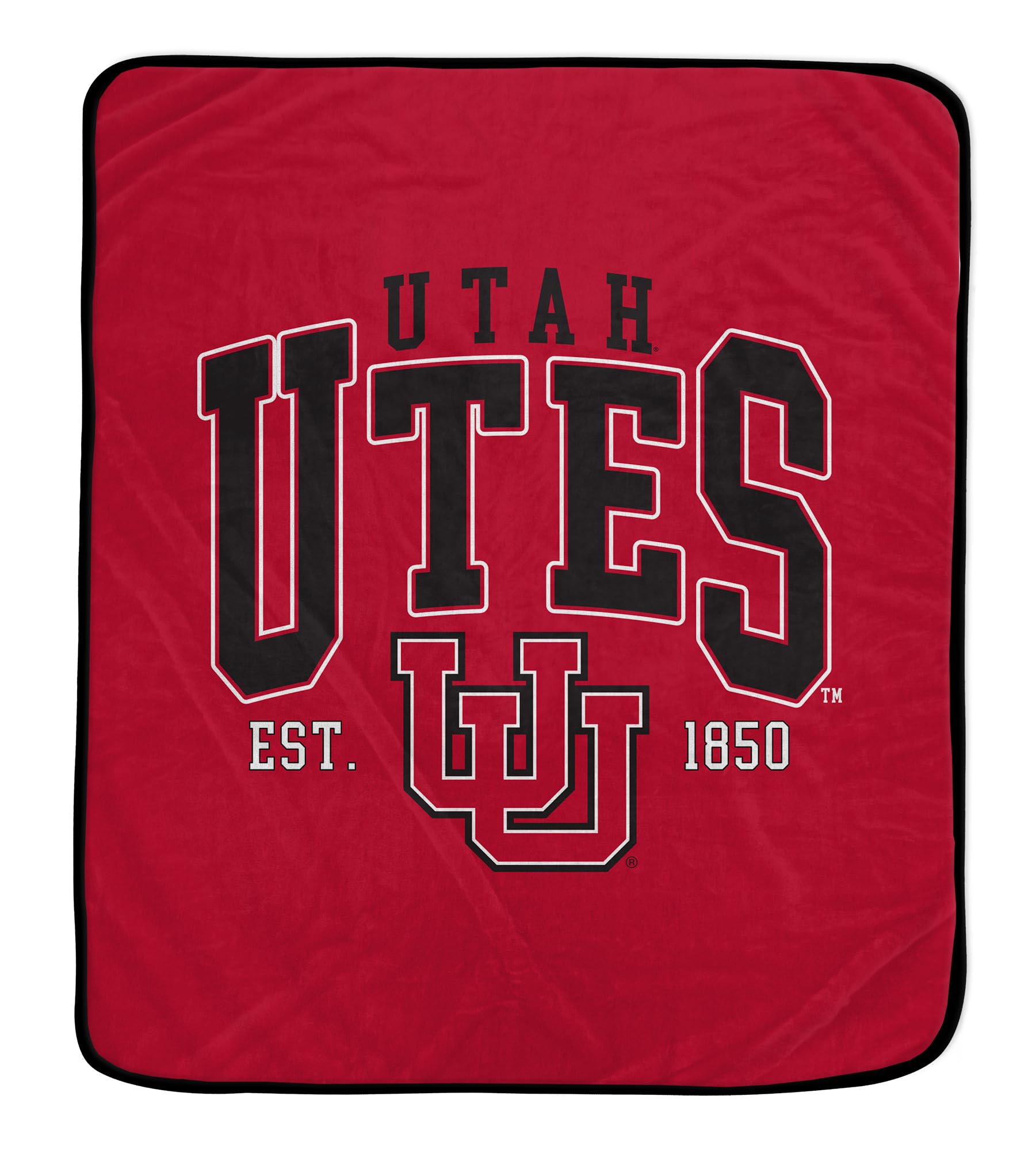 NCAA Utah Utes Vintage Arch Block Ultra Soft Blanket - Sports Gifts, Sports Memorabilia, Sports Collectibles, Fan Shop