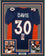 Framed Autographed/Signed Terrell Davis HOF 17 35x39 Denver Blue Football Jersey JSA COA