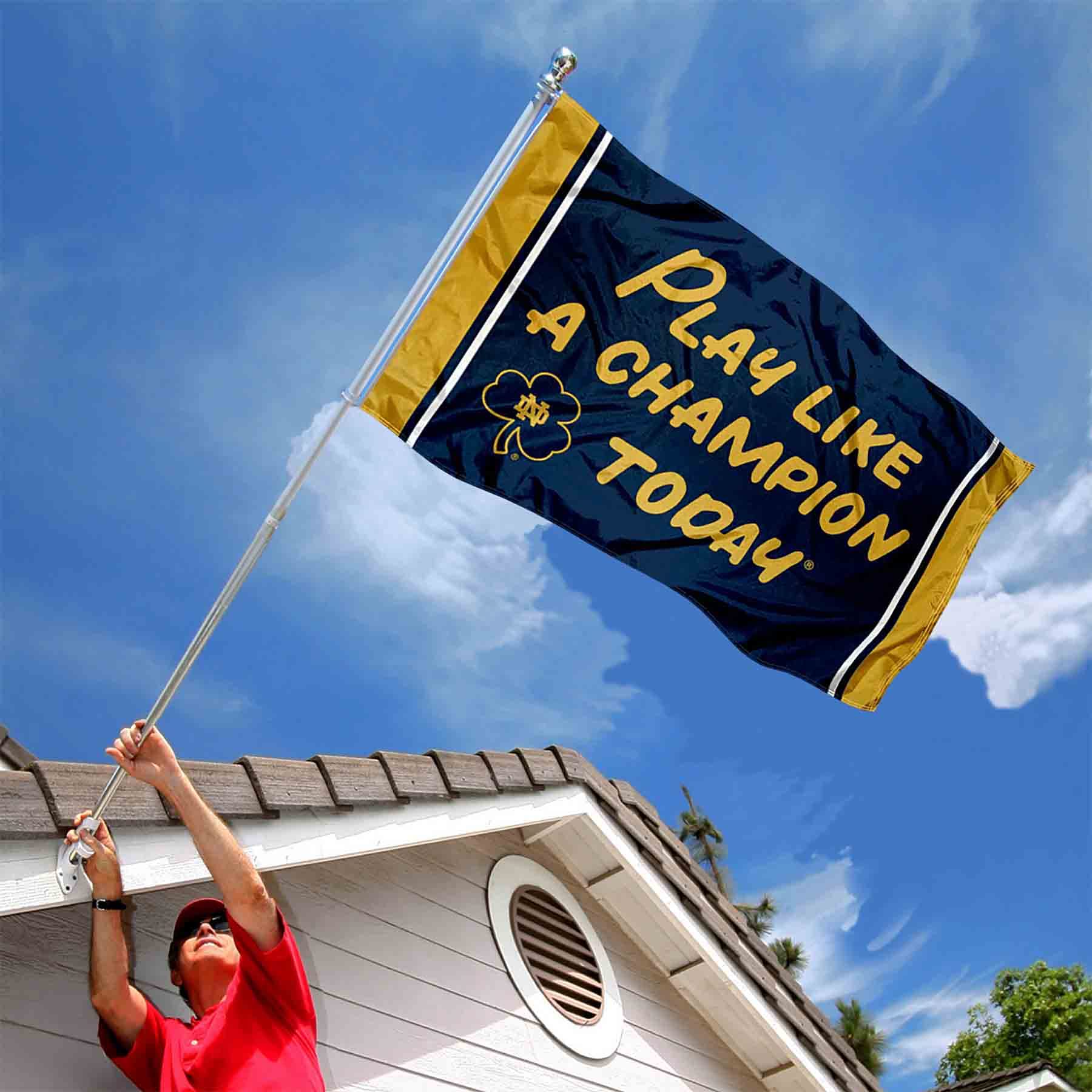 College Flags & Banners Co. Irish Play Like a Champion Banner and Tapestry Wall Tack Pads - Sports Collectibles, Sports Memorabilia, Sports Fan Shop, Sports Gifts