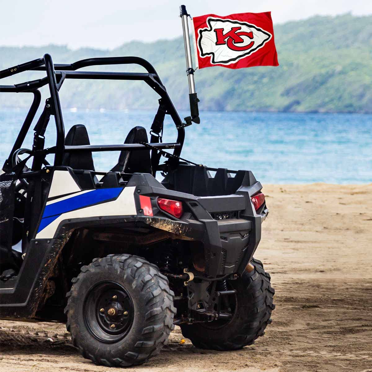 WinCraft Kansas City Chiefs Golf Cart Flag Pole and Holder Mounting Bracket - Sports Collectibles, Sports Memorabilia, Sports Fan Shop, Sports Gifts