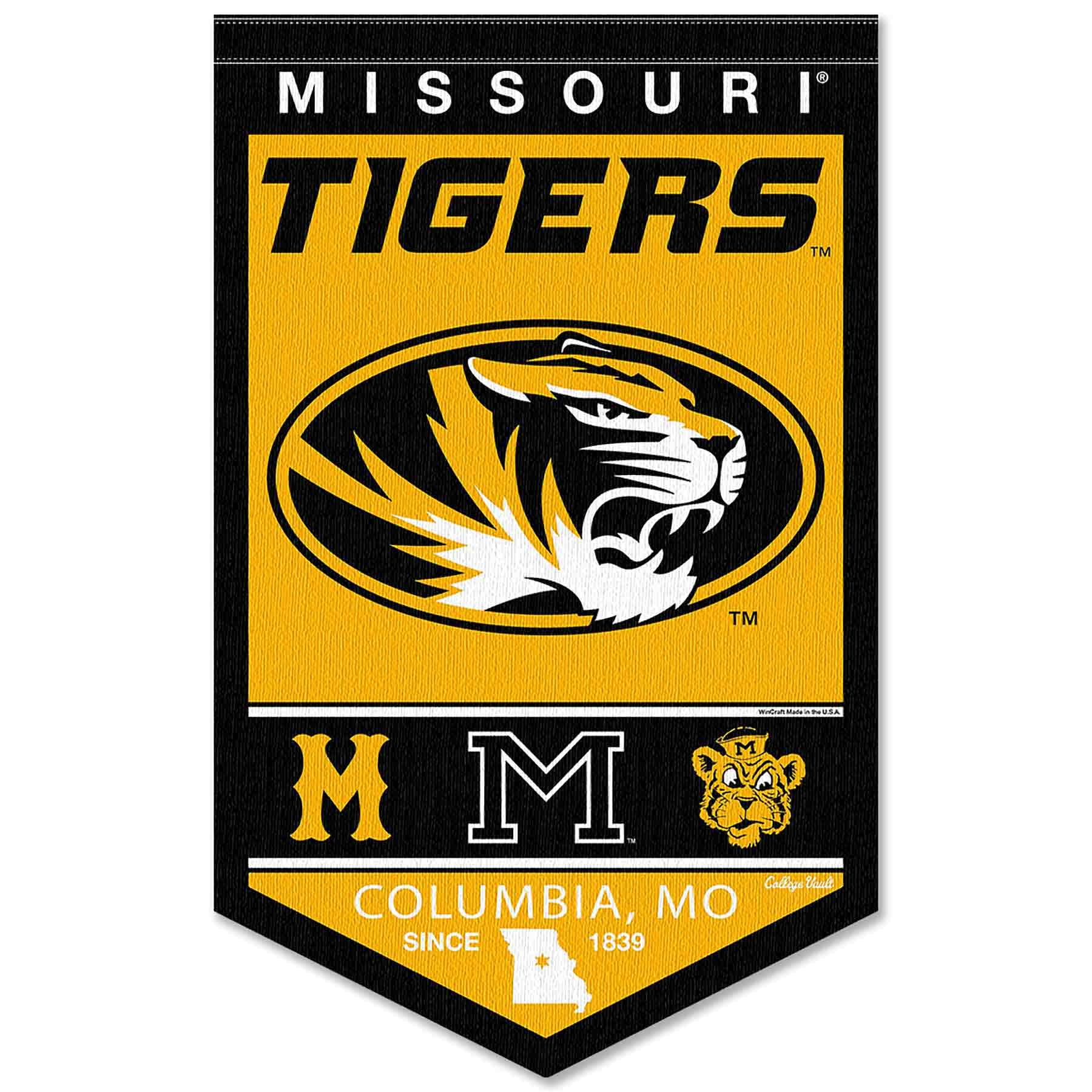 College Flags & Banners Co. Missouri Tigers Heritage History Banner Pennant - Sports Collectibles, Sports Memorabilia, Sports Fan Shop, Sports Gifts