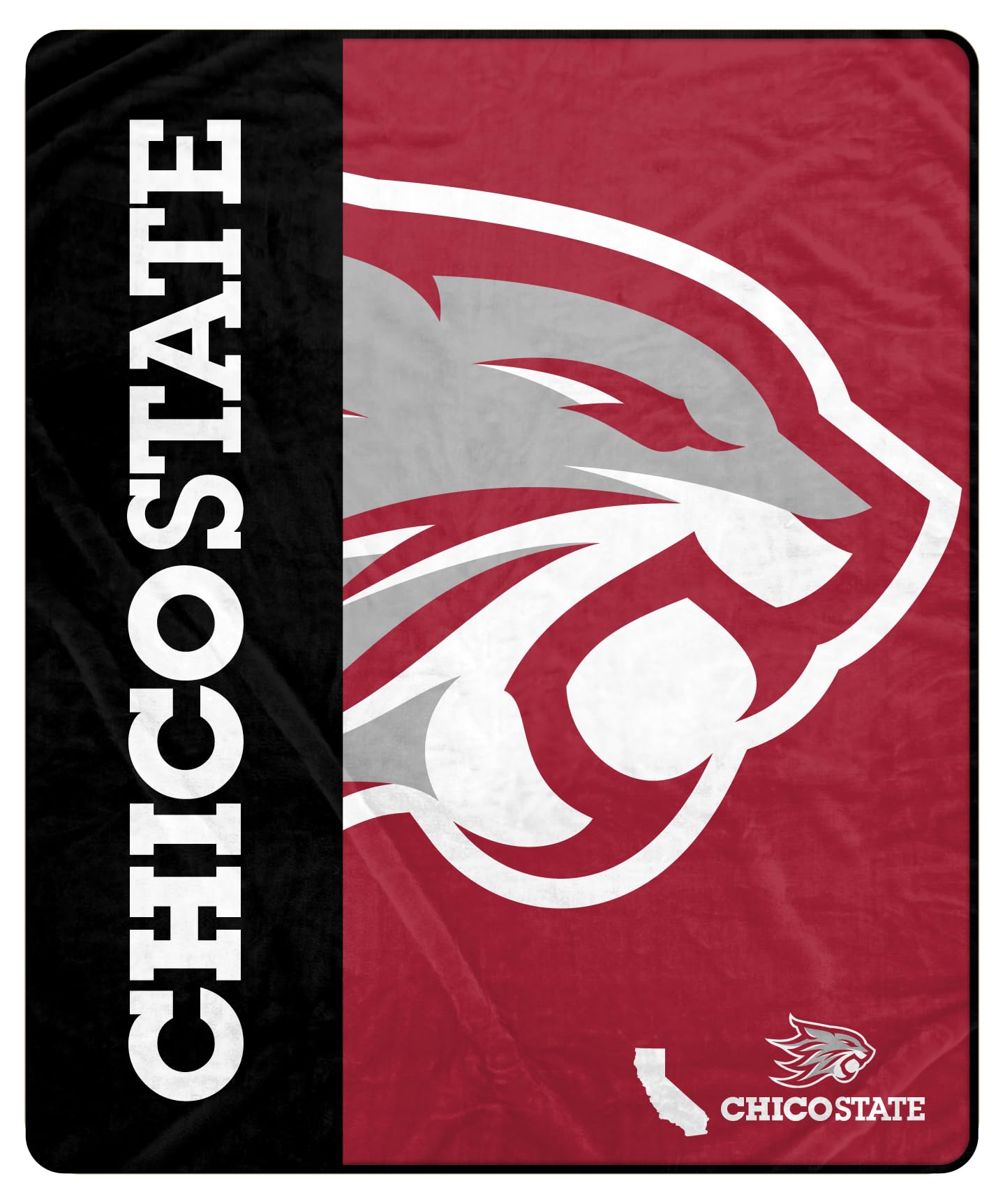Proformance Home NCAA Cal State Chico Wildcats Endzone Ultra Soft Tailgate Throw - Sports Gifts, Sports Memorabilia, Sports Collectibles, Fan Shop