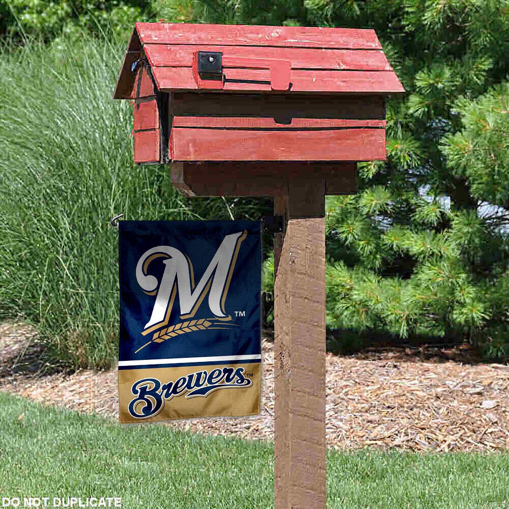 WinCraft Milwaukee Baseball Double Sided Garden Flag - Sports Collectibles, Sports Memorabilia, Sports Fan Shop, Sports Gifts