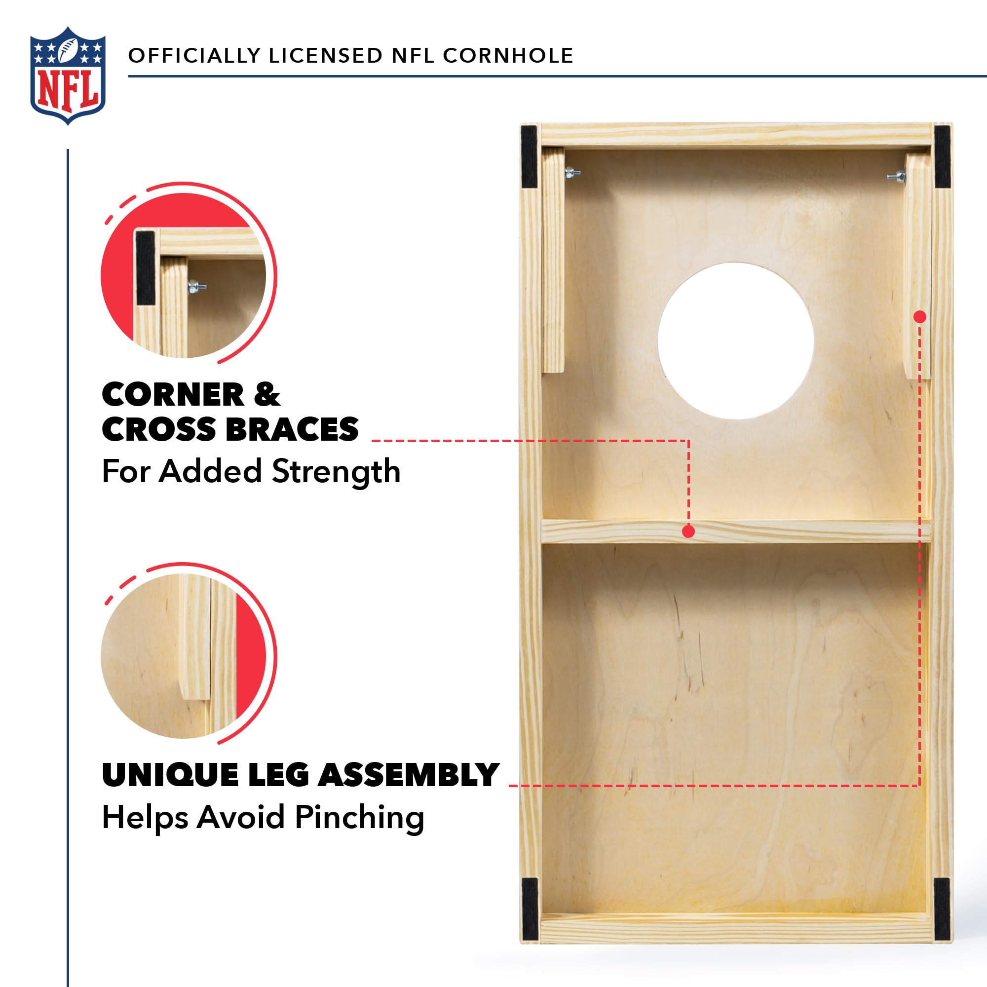 Wild Sports NFL Football Atlanta Falcons 1' x 2' Travel Size Set with Direct Print HD Team Graphics – Great Gift for Any Sports Fan! Bean Bag Toss Family Games for Outdoor Play - Sports Collectibles, Sports Memorabilia, Sports Fan Shop, Sports Gifts