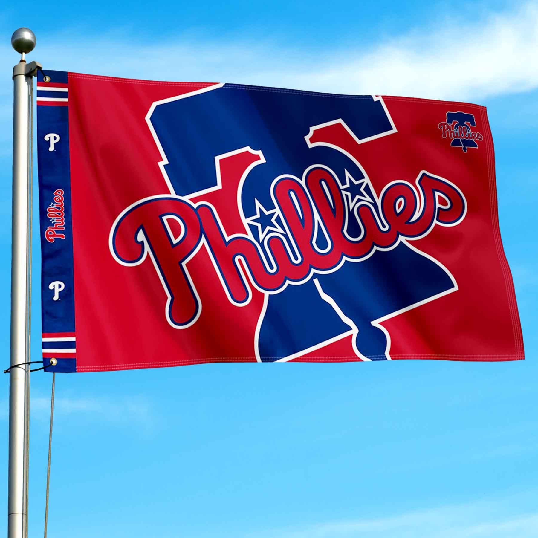 WinCraft Philadelphia Phillies Printed Header Flag 3x5 Banner - Sports Collectibles, Sports Memorabilia, Sports Fan Shop, Sports Gifts