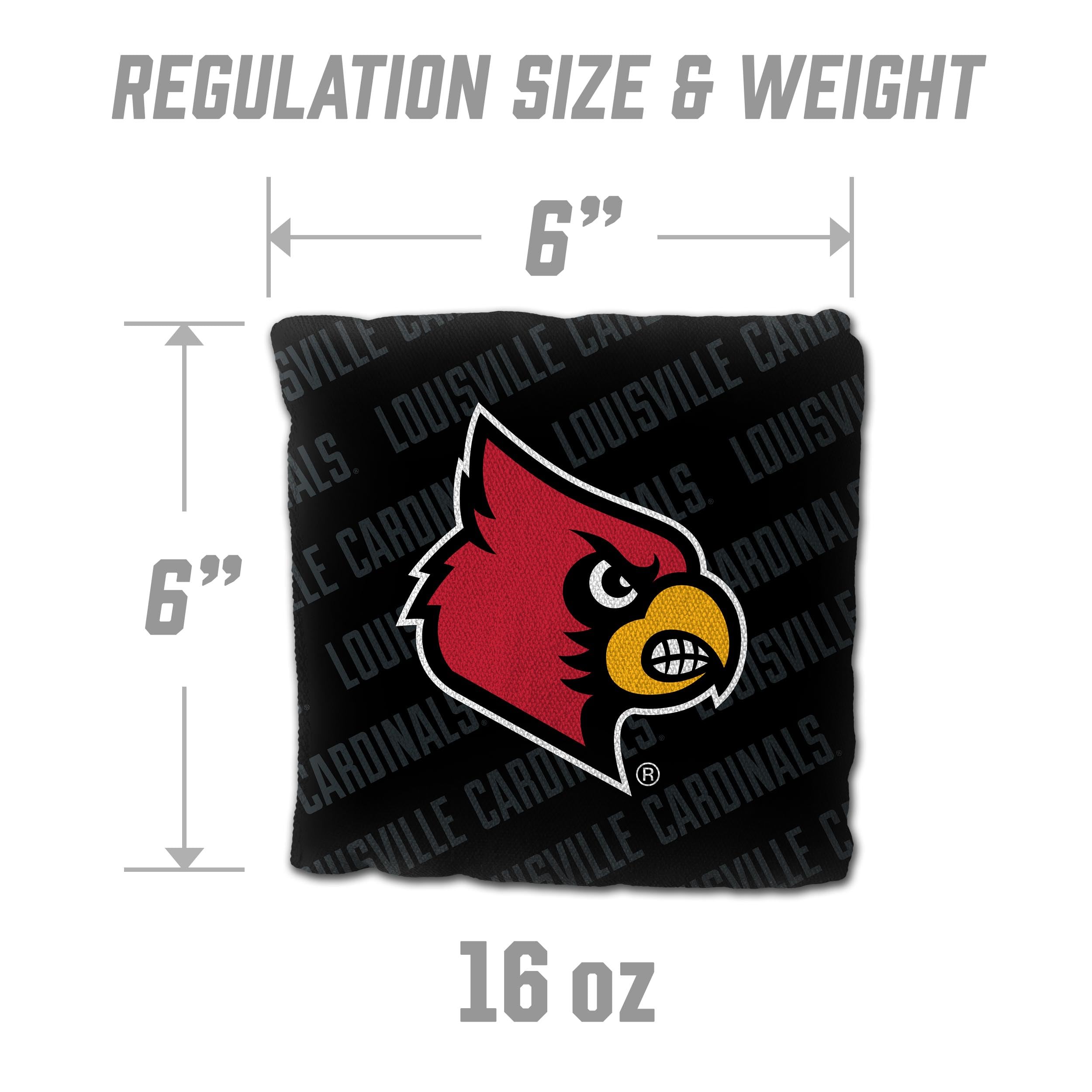 YouTheFan NCAA Louisville Cardinals Cornhole Bags - 4PK - Black - Sports Collectibles, Sports Memorabilia, Sports Fan Shop, Sports Gifts