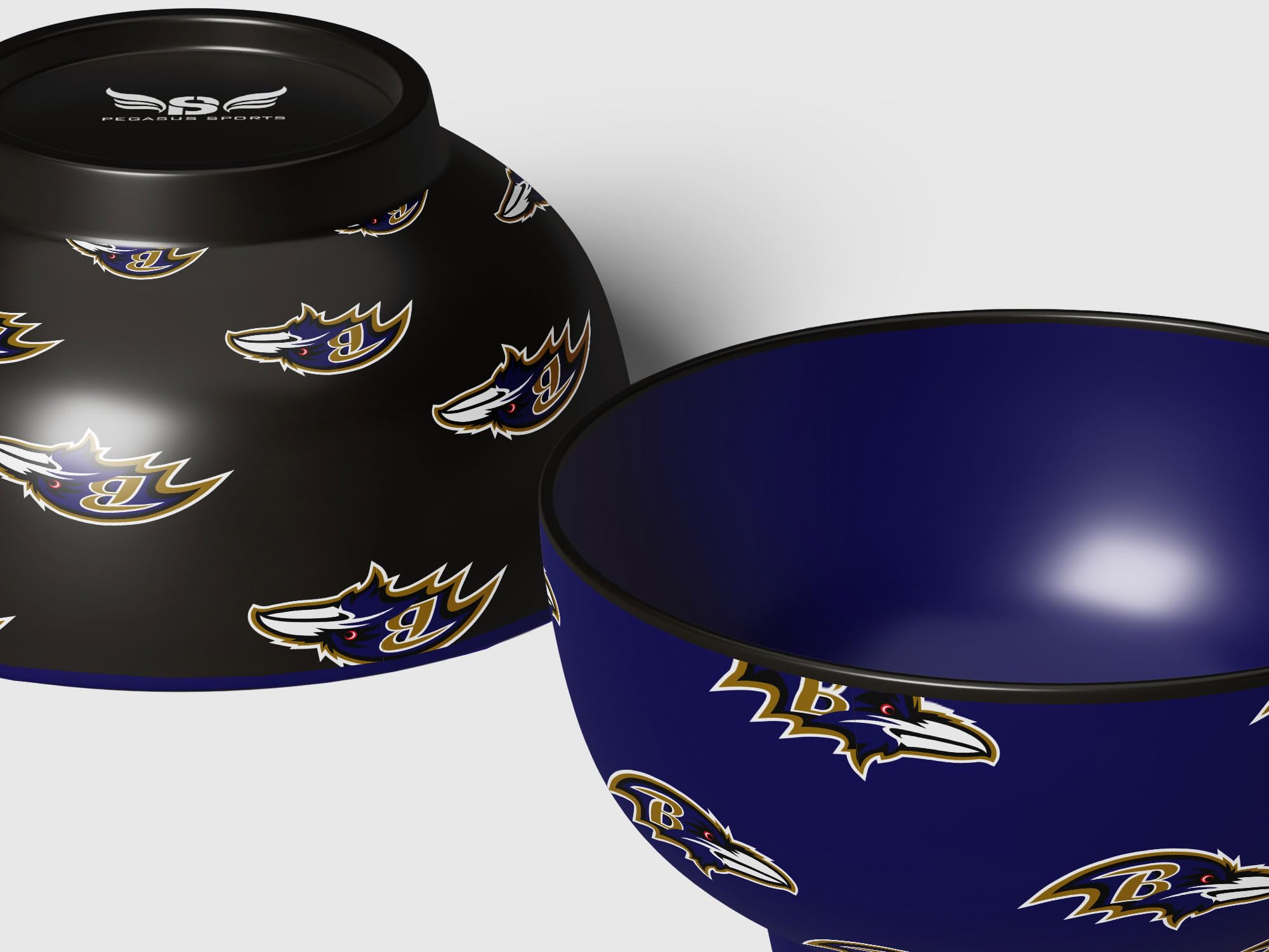 Pegasus Sports NFL Baltimore Ravens Home and Away 2 Pack Serving Bowls - Sports Gifts, Sports Memorabilia, Sports Collectibles, Fan Shop