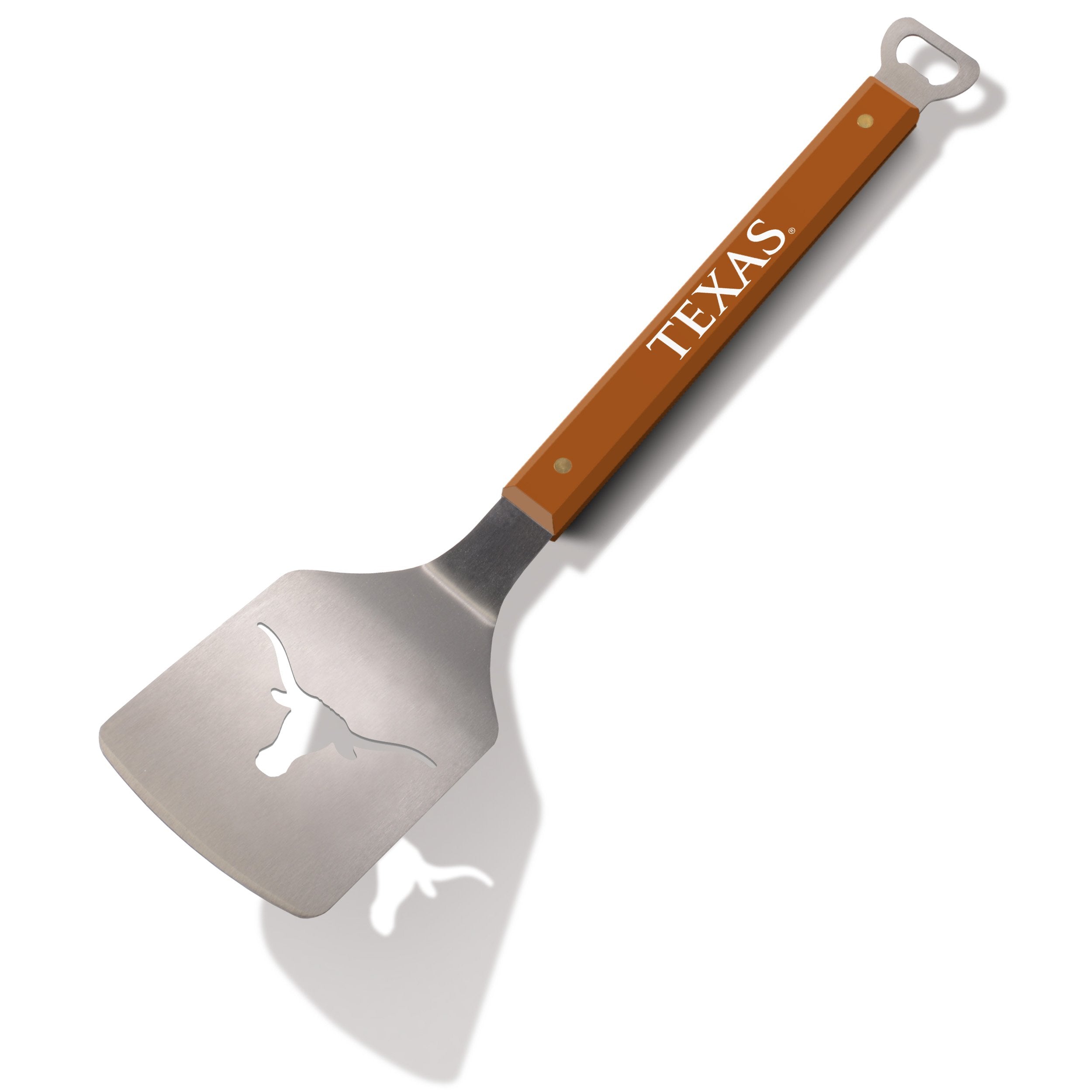YouTheFan NCAA 18.5” Stainless Steel Team Spirit Series Sportula (Spatula) with Bottle Opener, Texas Longhorns - Sports Collectibles, Sports Memorabilia, Sports Fan Shop, Sports Gifts