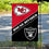 WinCraft House Divided Chiefs and Raiders Double Sided Garden Flag - Sports Collectibles, Sports Memorabilia, Sports Fan Shop, Sports Gifts
