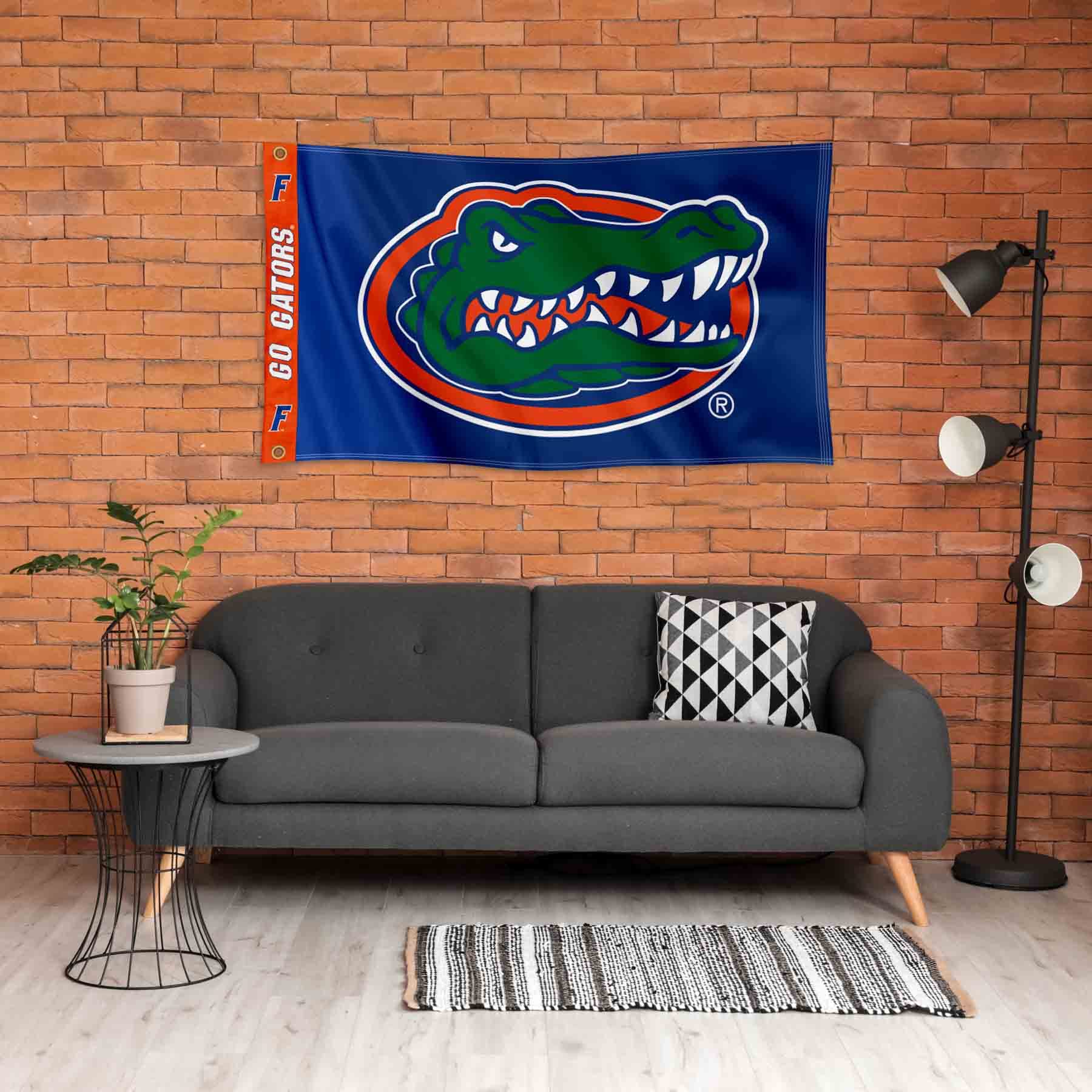 College Flags & Banners Co. Florida Gators Printed Header 3x5 Foot Banner Flag - Sports Collectibles, Sports Memorabilia, Sports Fan Shop, Sports Gifts
