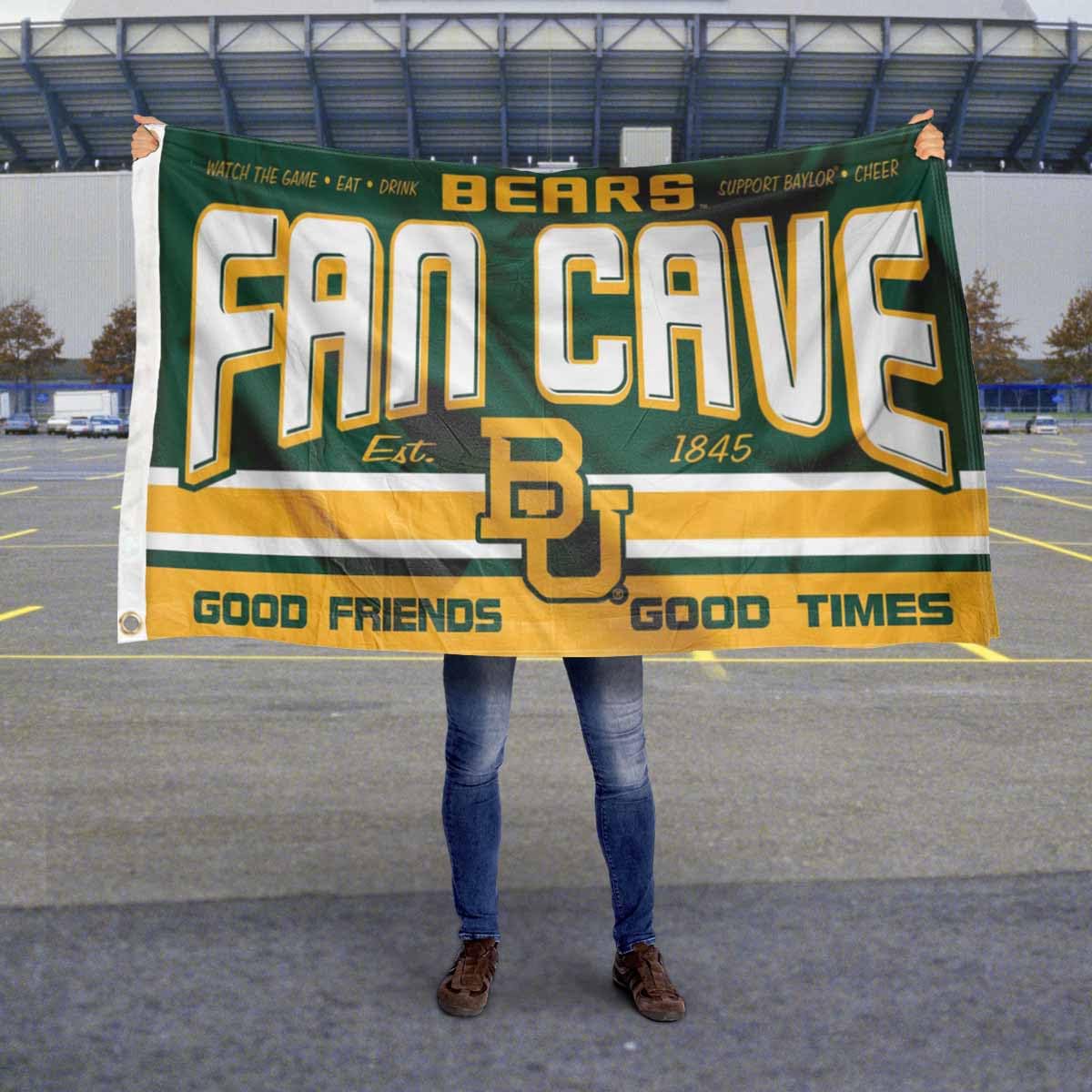 Baylor Bears Fan Man Cave Banner Flag - Sports Collectibles, Sports Memorabilia, Sports Fan Shop, Sports Gifts