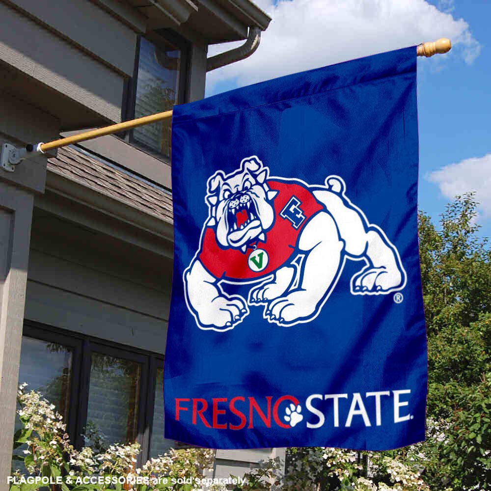 Fresno State Bulldogs House Flag Banner - Sports Collectibles, Sports Memorabilia, Sports Fan Shop, Sports Gifts