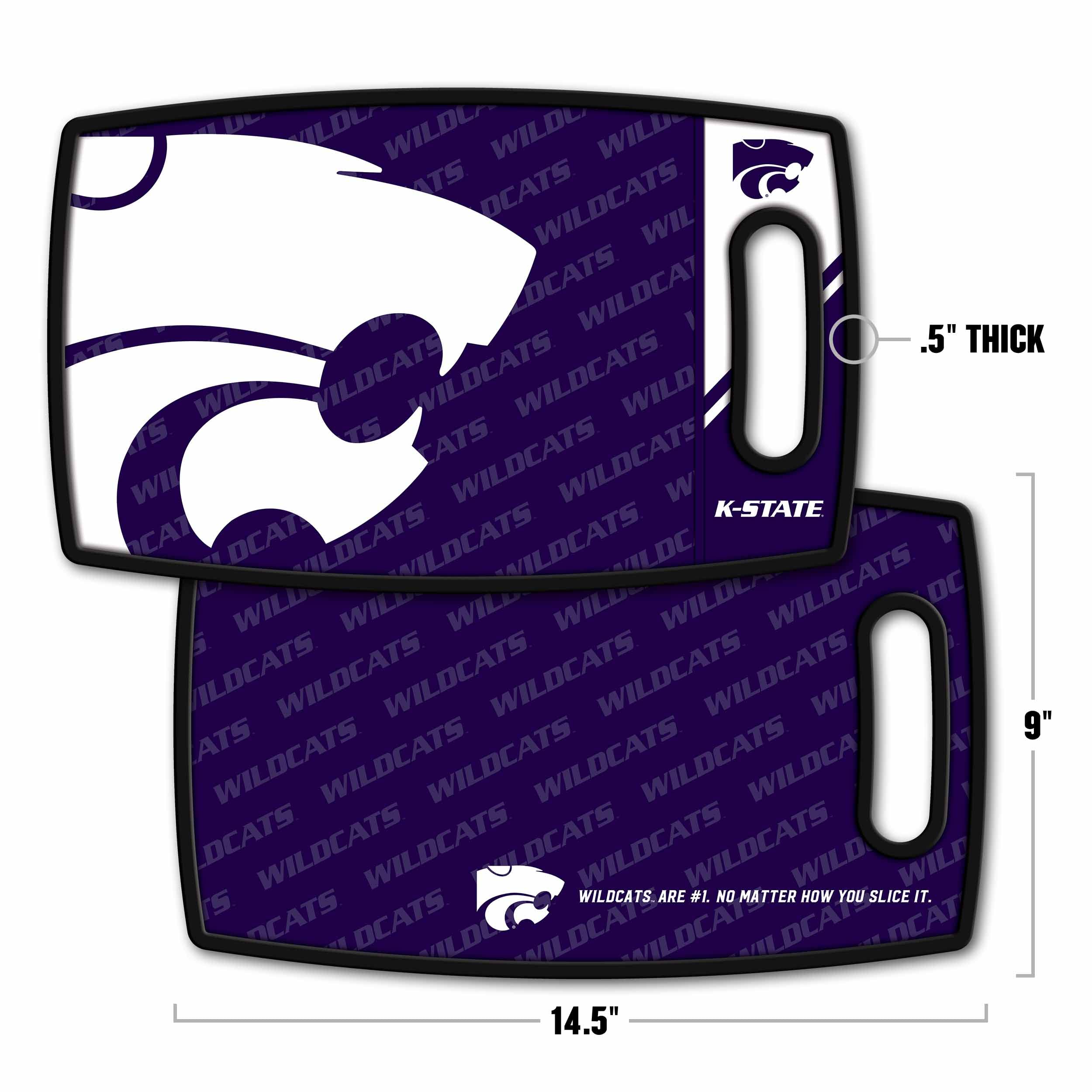 YouTheFan NCAA Kansas State Wildcats Logo Series Cutting Board - Sports Collectibles, Sports Memorabilia, Sports Fan Shop, Sports Gifts