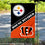 WinCraft House Divided Steelers and Bengals Double Sided Garden Flag - Sports Collectibles, Sports Memorabilia, Sports Fan Shop, Sports Gifts