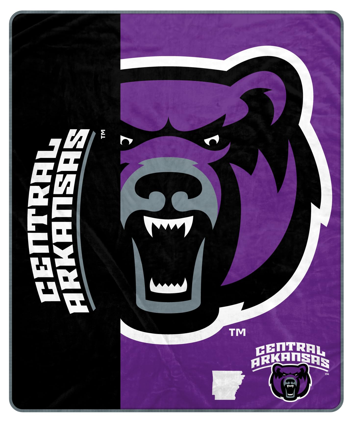 Proformance Home NCAA Central Arkansas Bears Endzone Ultra Soft Tailgate Throw - Sports Gifts, Sports Memorabilia, Sports Collectibles, Fan Shop