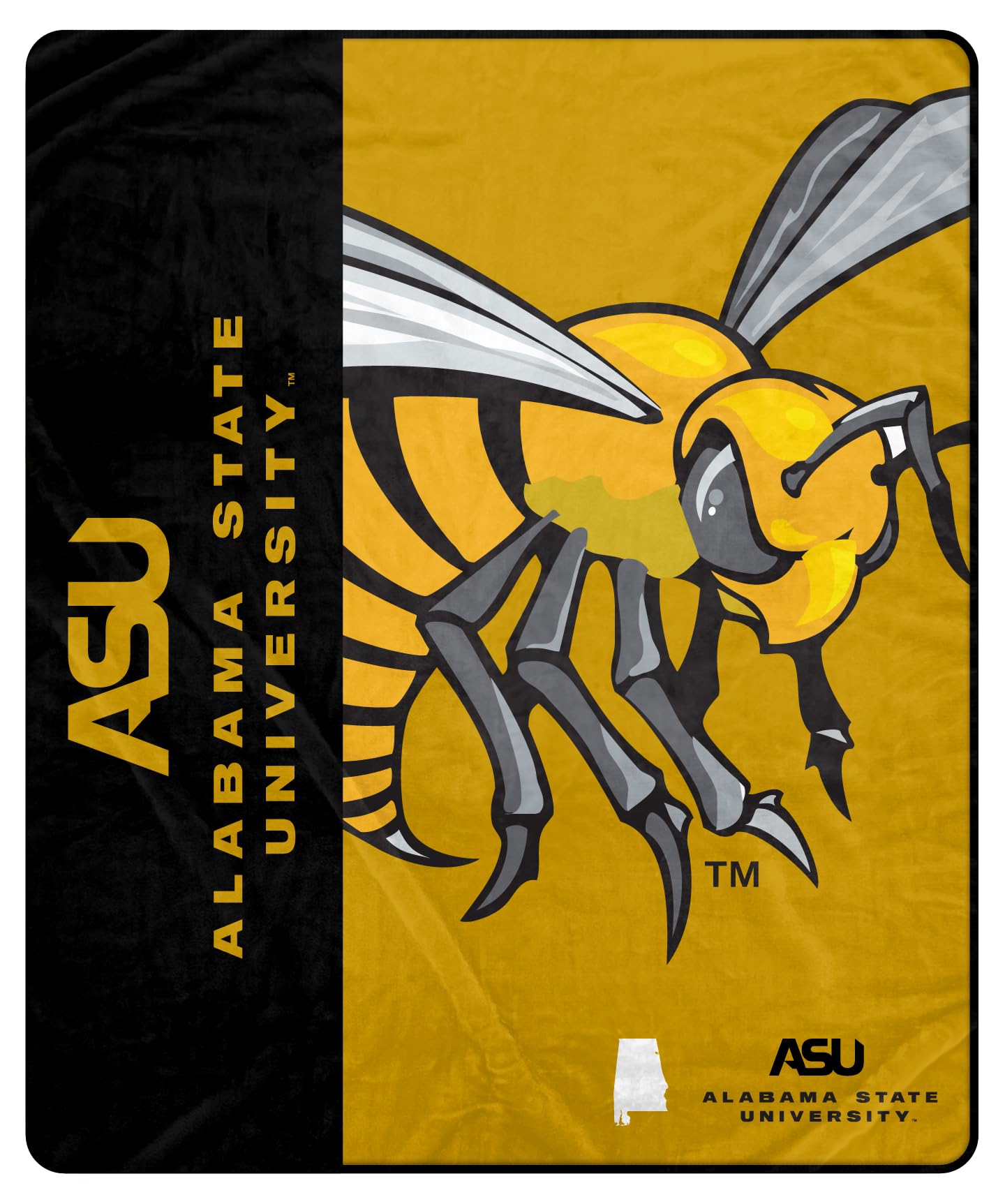 Proformance Home NCAA Alabama State Hornets Endzone Ultra Soft Tailgate Throw - Sports Gifts, Sports Memorabilia, Sports Collectibles, Fan Shop
