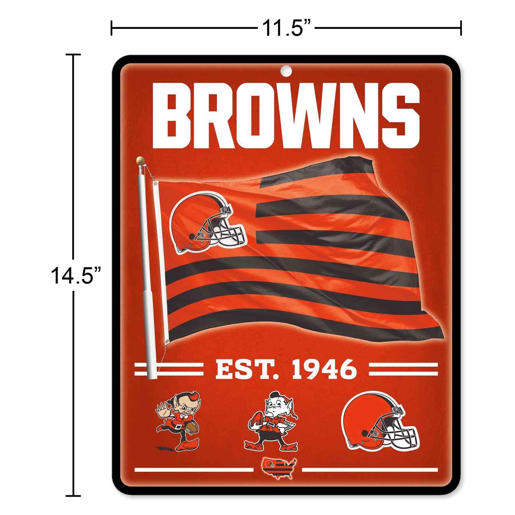 WinCraft Cleveland Browns Americana Banner Flag Sign - Sports Collectibles, Sports Memorabilia, Sports Fan Shop, Sports Gifts