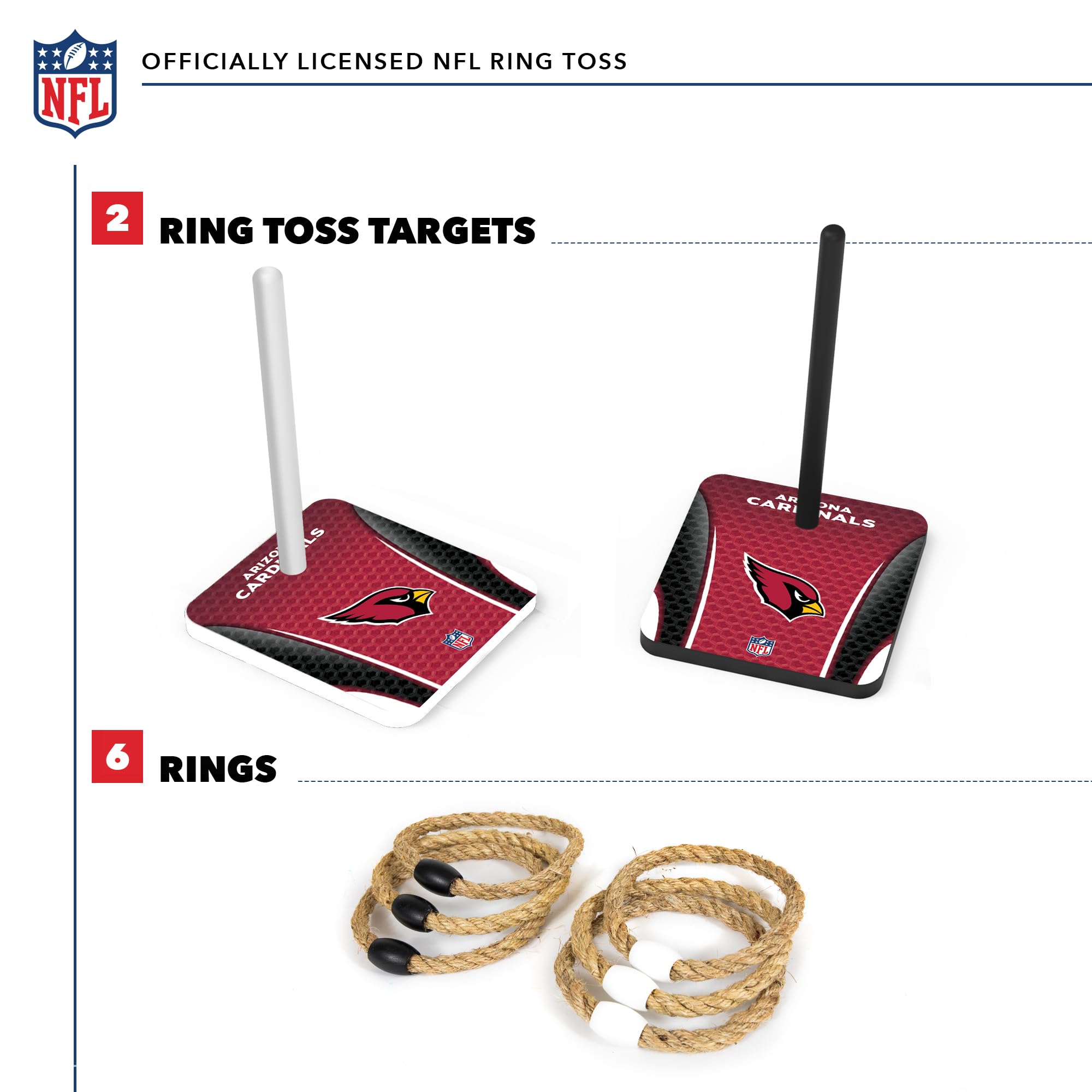 Wild Sports NFL Quoits Set with Direct Print HD Team Graphics – Tailgate Ring Toss Game – Great Gift for Any Football Fan! Ring Toss Family Outdoor Games for The Beach, BBQ, or Tailgate Party - Sports Collectibles, Sports Memorabilia, Sports Fan Shop, Sports Gifts