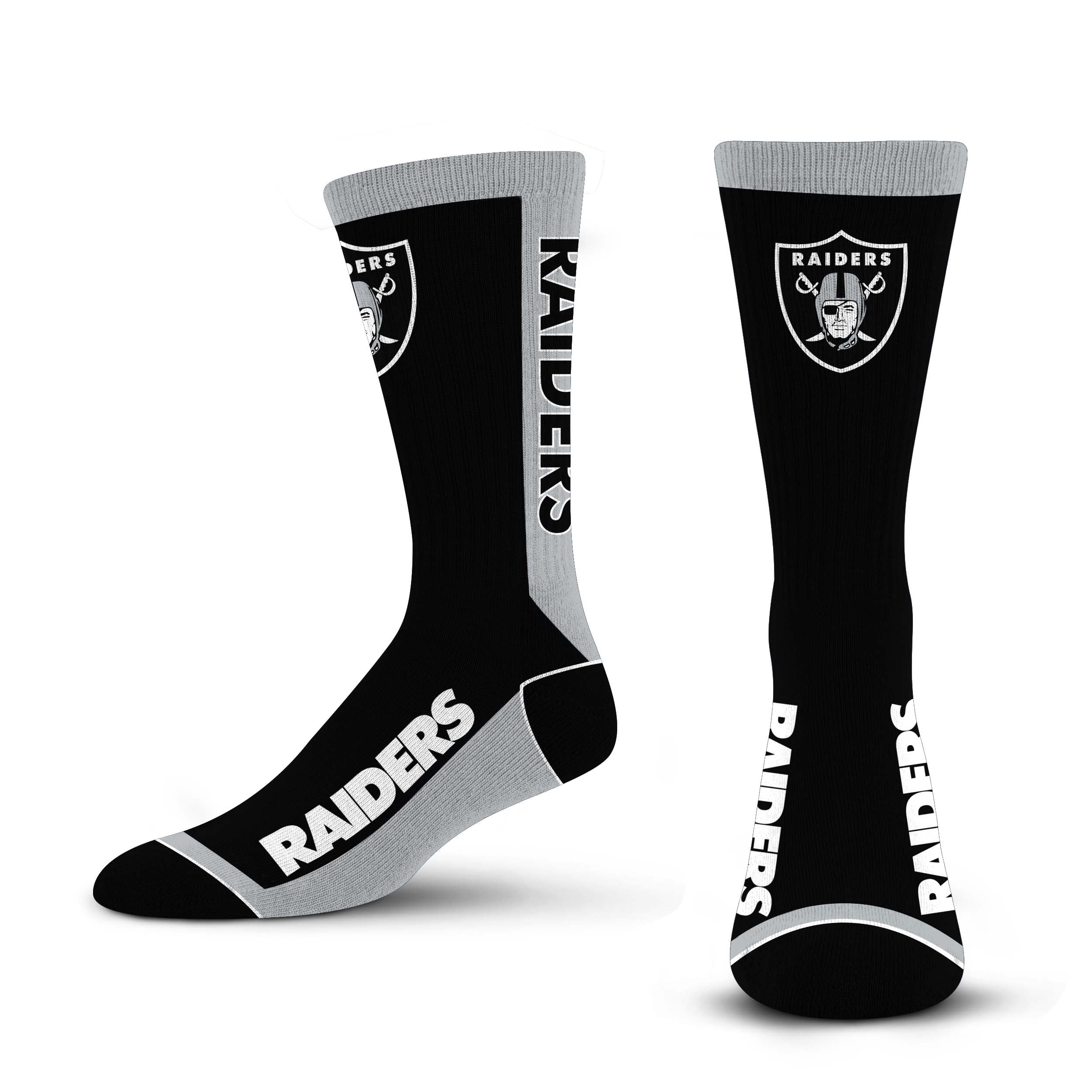 For Bare Feet NFL LAS VEGAS RAIDERS MVP Crew Sock Team Color Large - Sports Gifts, Sports Memorabilia, Sports Collectibles, Fan Shop