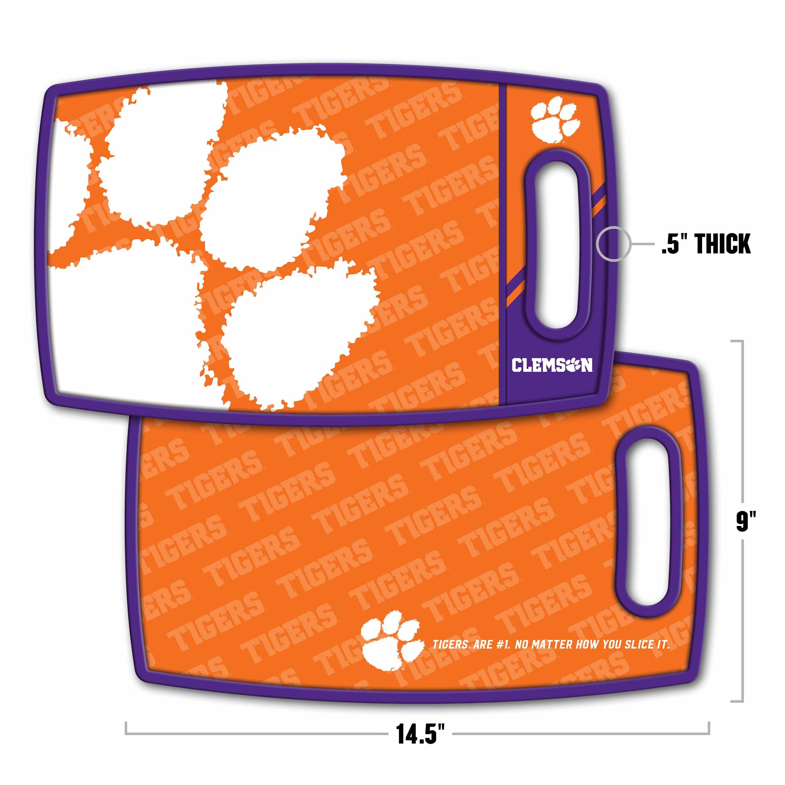 YouTheFan NCAA Clemson Tigers Logo Series Cutting Board - Sports Collectibles, Sports Memorabilia, Sports Fan Shop, Sports Gifts