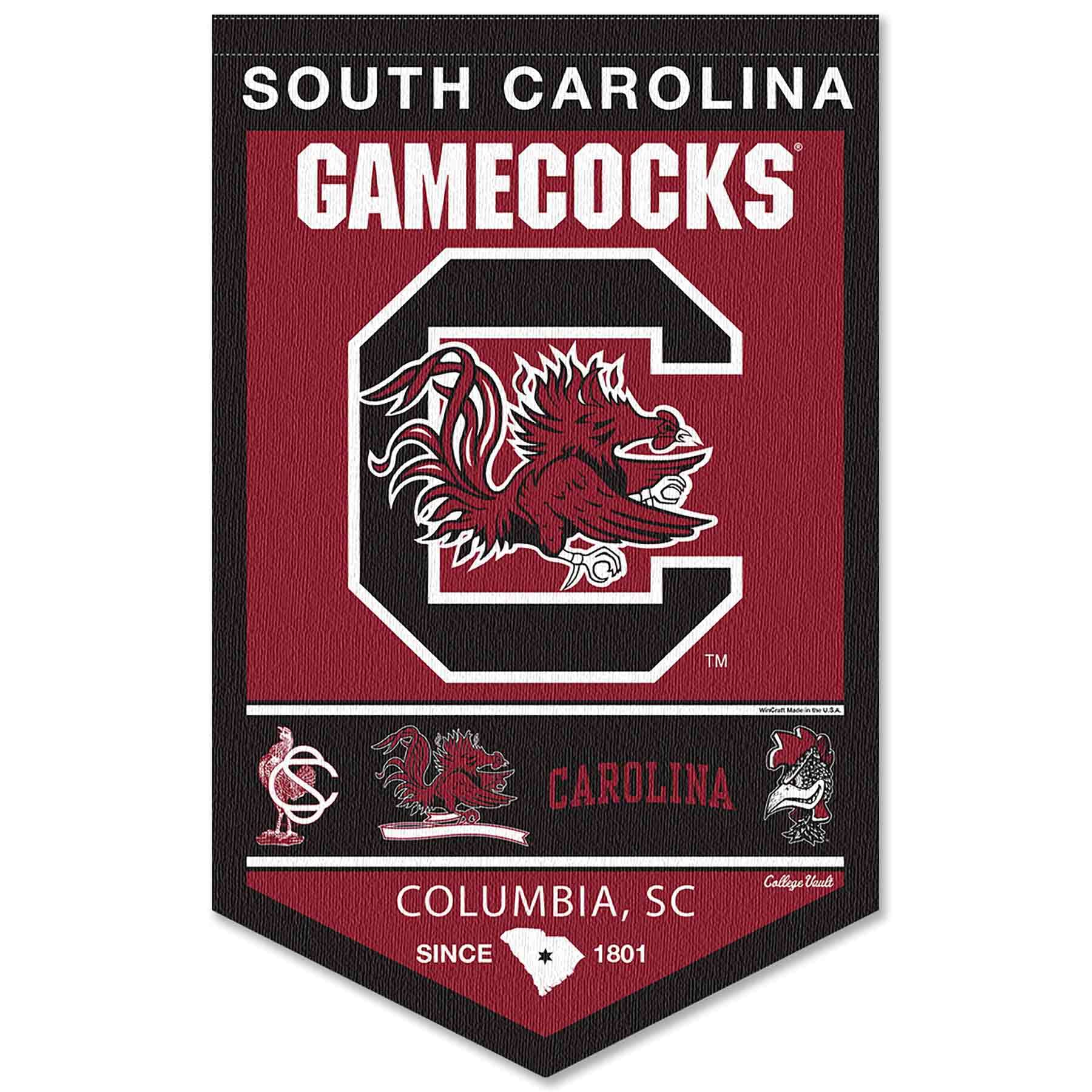 College Flags & Banners Co. South Carolina Gamecocks Heritage History Banner Pennant - Sports Collectibles, Sports Memorabilia, Sports Fan Shop, Sports Gifts