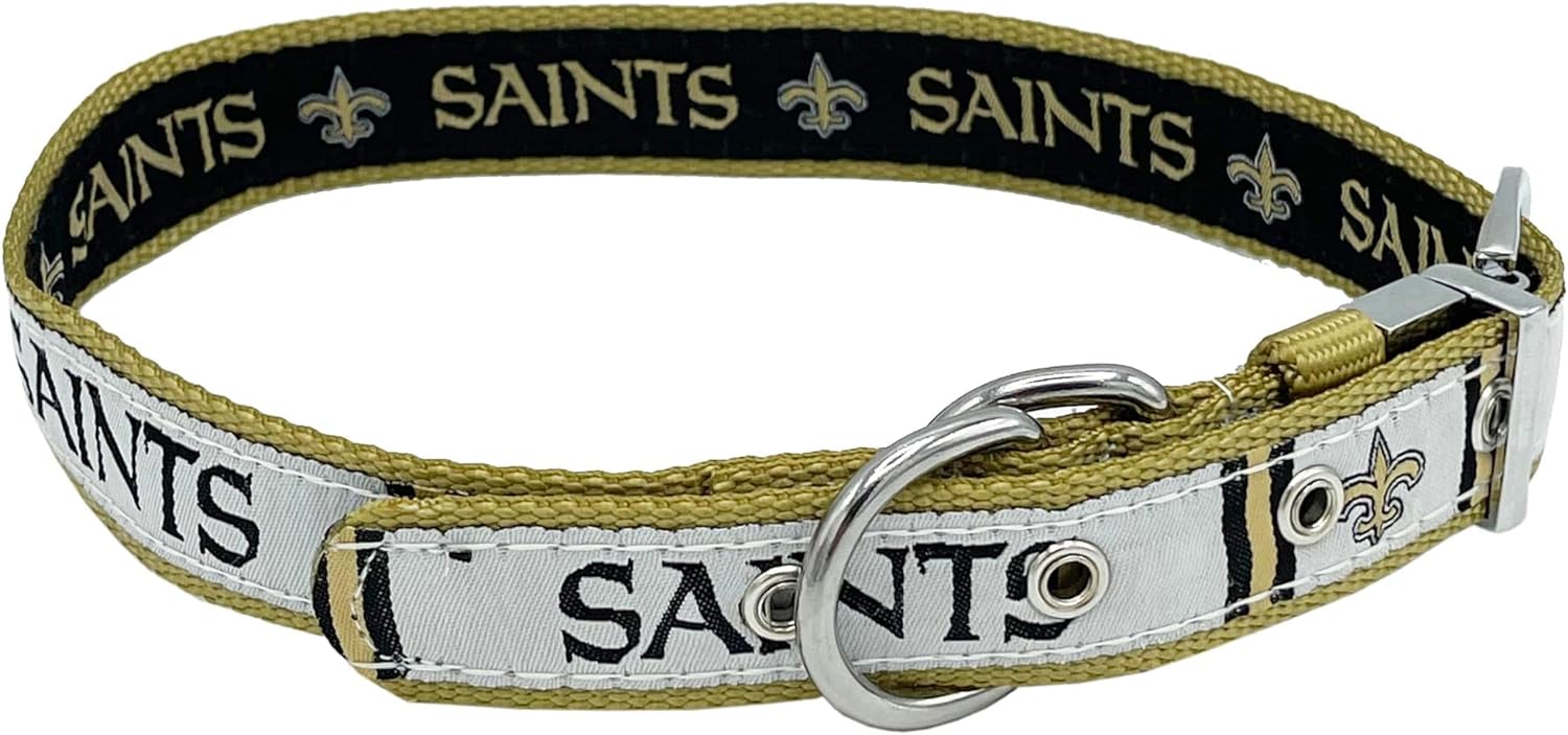 New Orleans Saints Reversible Collar Pets First - Sports Collectibles, Sports Memorabilia, Sports Fan Shop, Sports Gifts