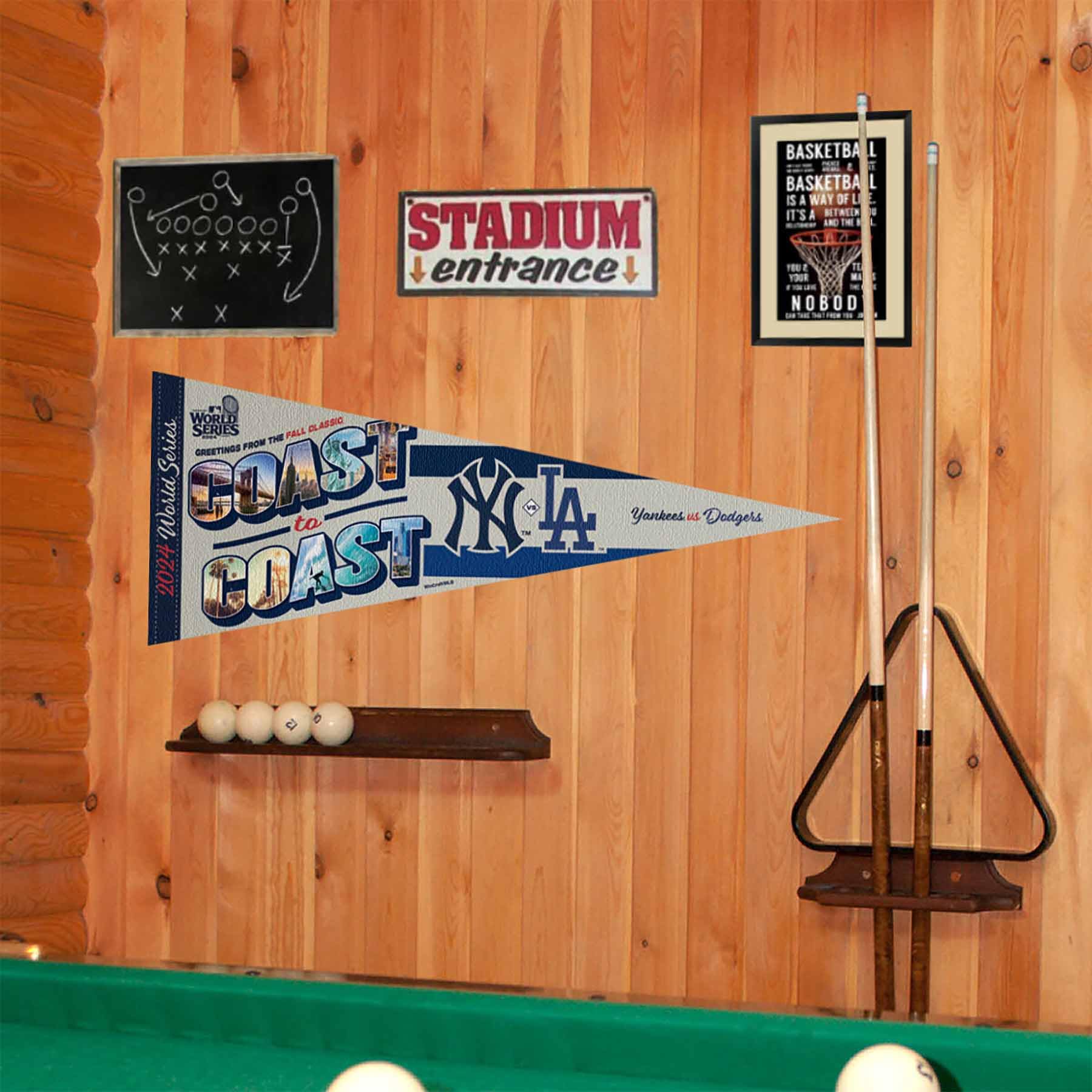 WinCraft Los Angeles Dodgers Coast to Coast Series Soft Felt Pennant - Sports Collectibles, Sports Memorabilia, Sports Fan Shop, Sports Gifts