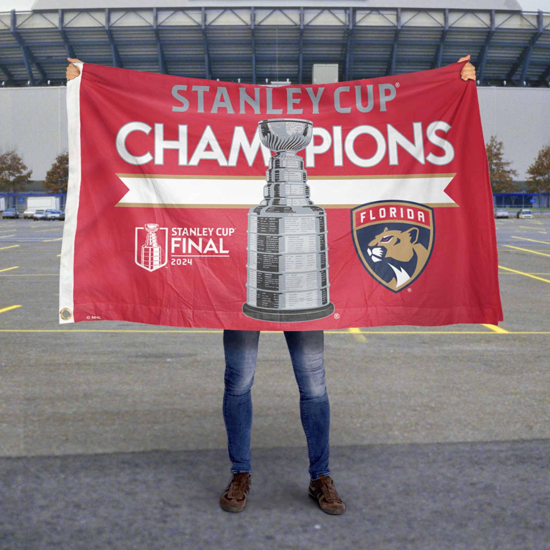 WinCraft Florida Panthers 2024 Stanley Cup Champions Banner Flag - Sports Collectibles, Sports Memorabilia, Sports Fan Shop, Sports Gifts