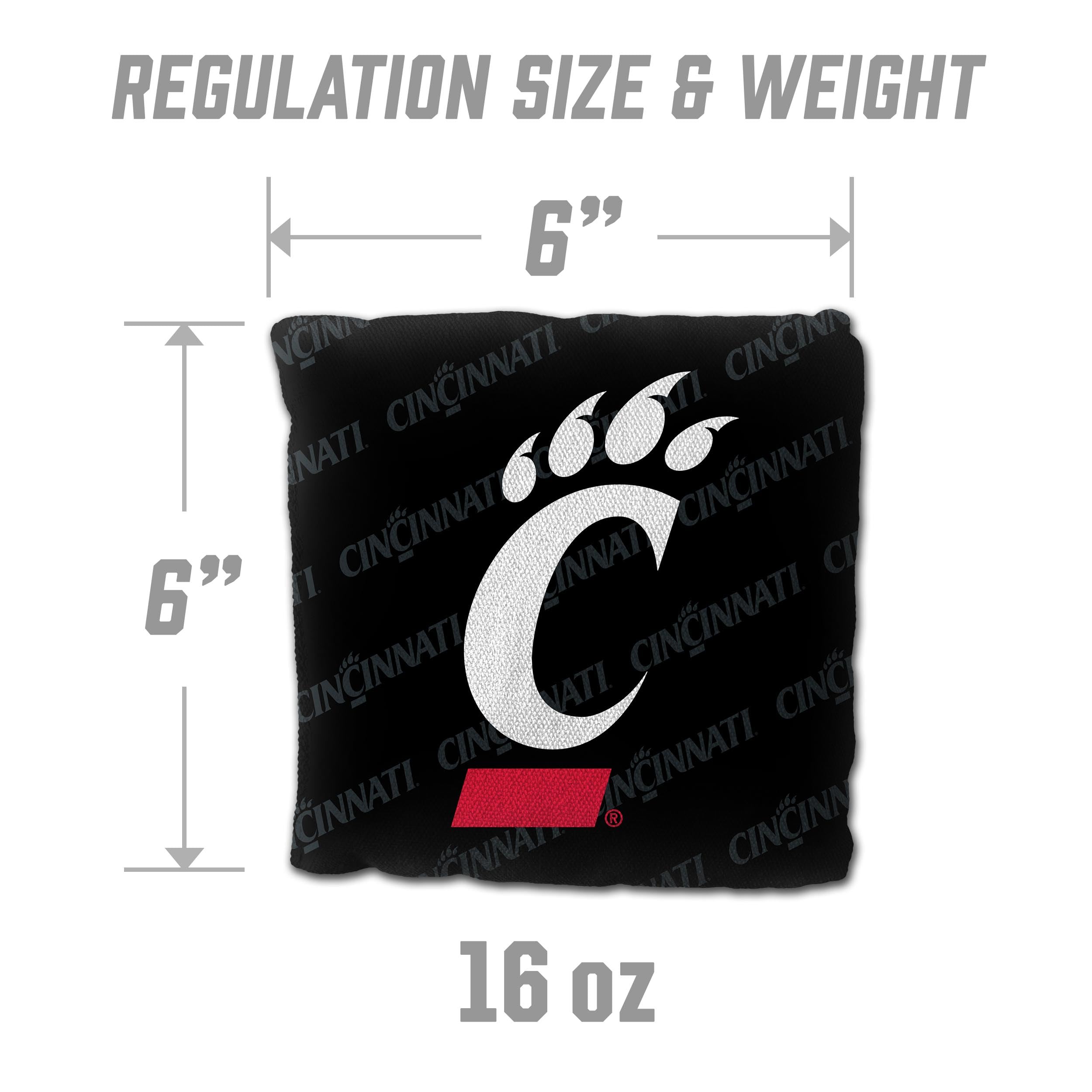 YouTheFan NCAA Cincinnati Bearcats Cornhole Bags - 4PK - Black - Sports Collectibles, Sports Memorabilia, Sports Fan Shop, Sports Gifts