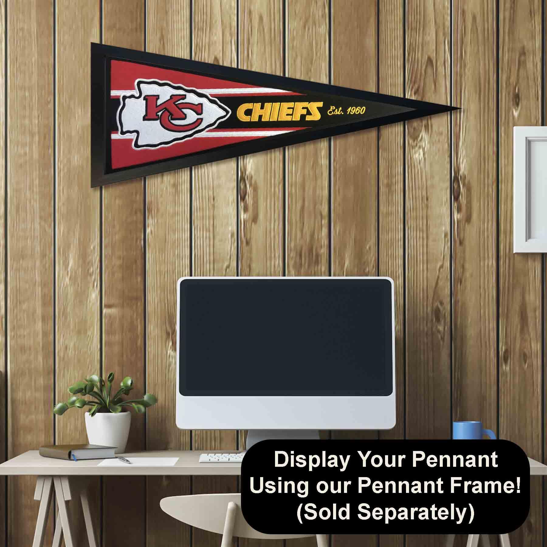 WinCraft Kansas City Chiefs Embroidered and Sewn Pennant - Sports Collectibles, Sports Memorabilia, Sports Fan Shop, Sports Gifts