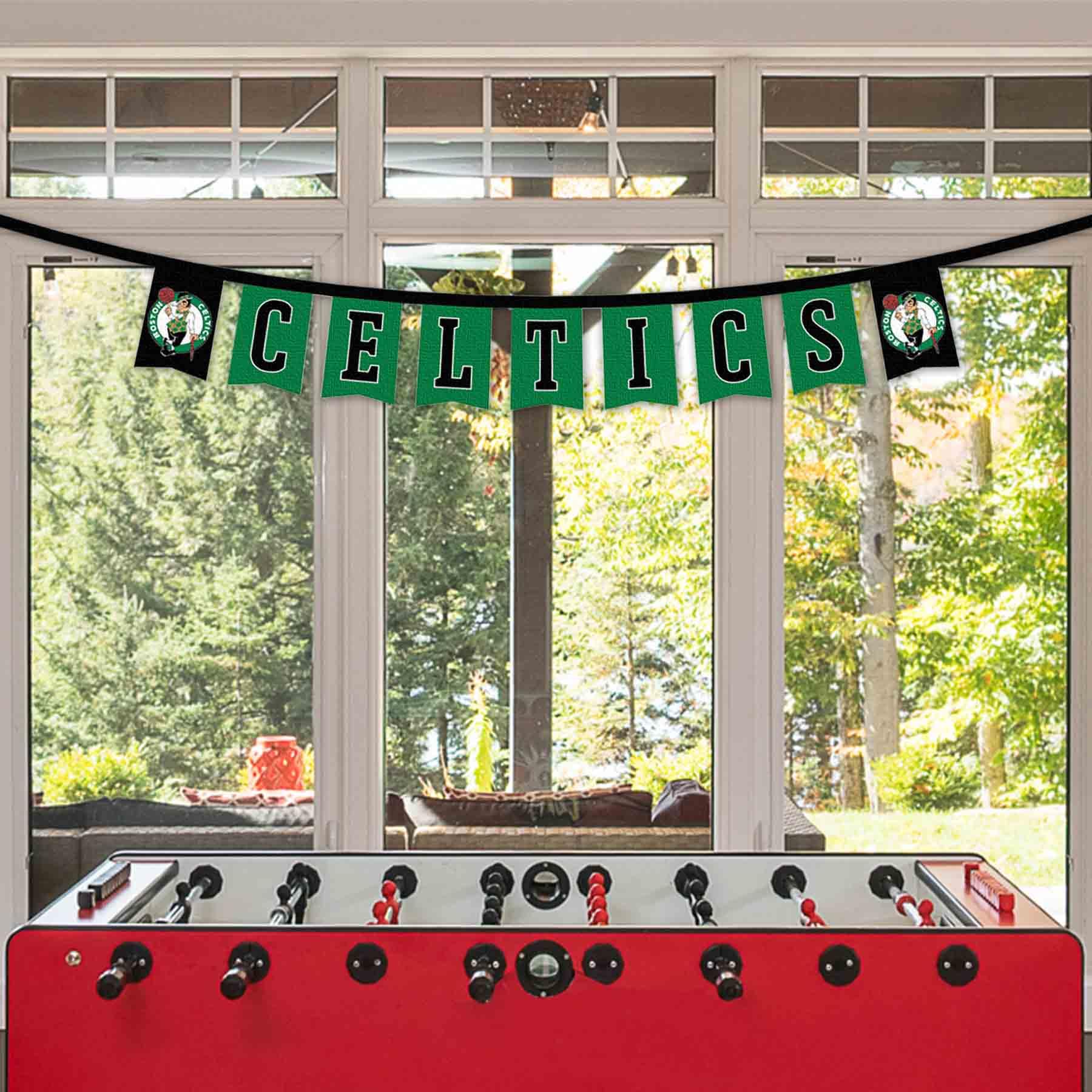 WinCraft Boston Celtics Banner String Pennant Flags - Sports Collectibles, Sports Memorabilia, Sports Fan Shop, Sports Gifts