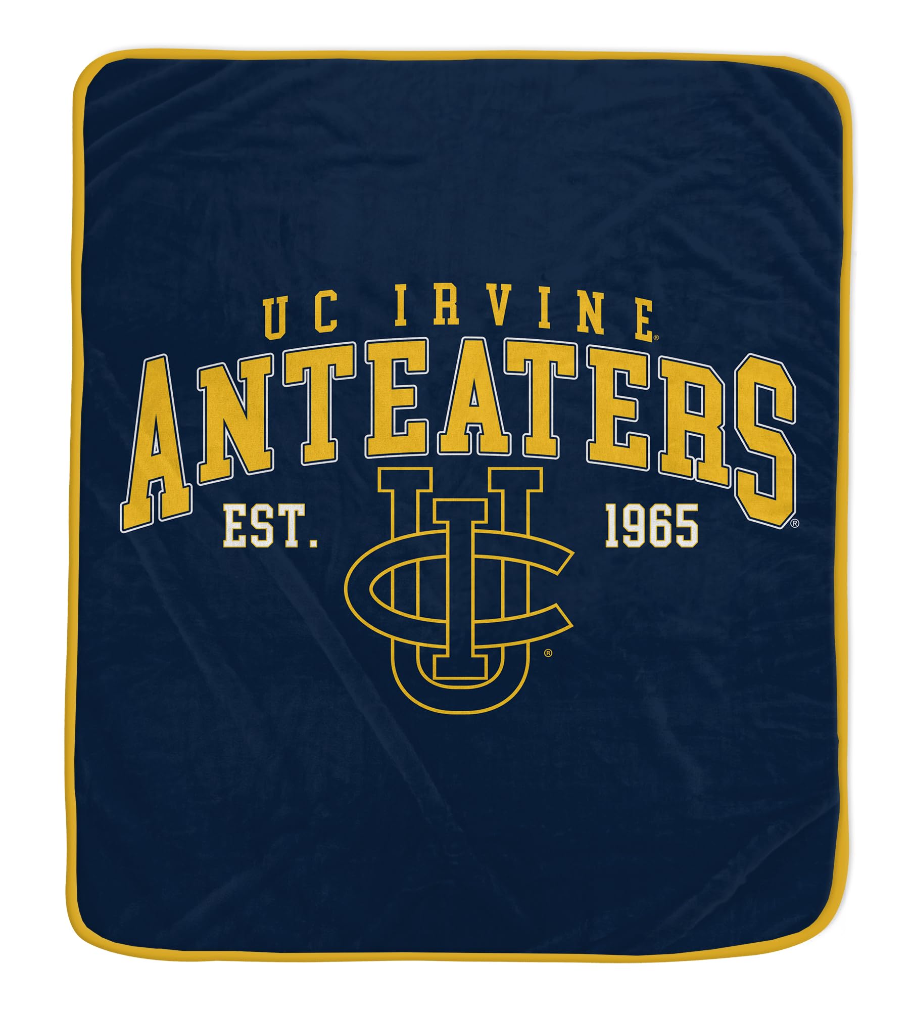 NCAA California Irvine, University of Vintage Arch Block Ultra Soft Blanket - Sports Gifts, Sports Memorabilia, Sports Collectibles, Fan Shop