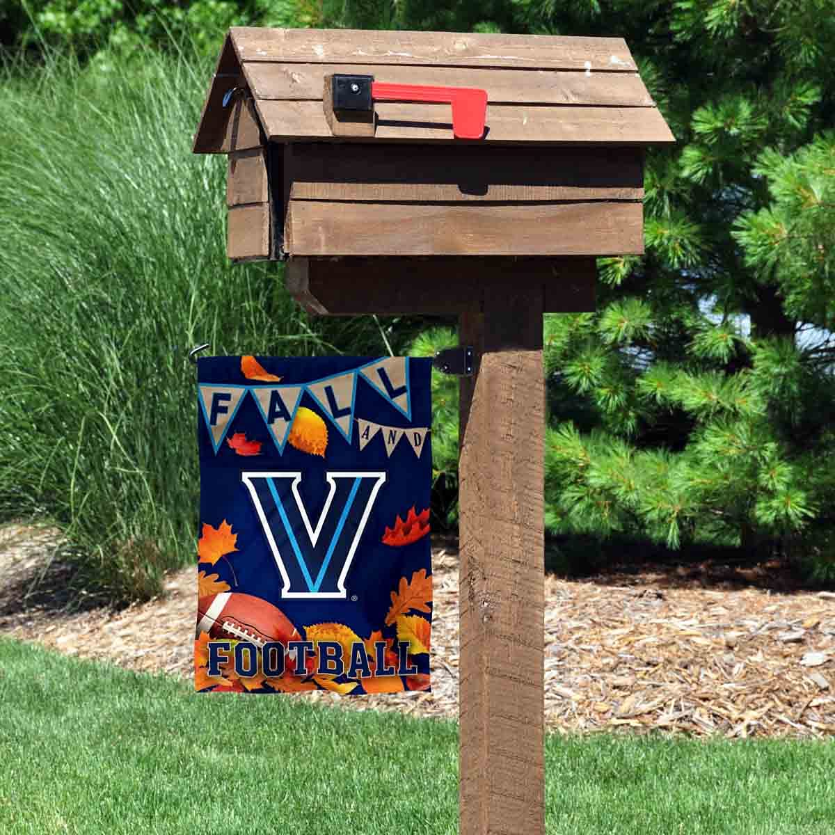 College Flags & Banners Co. Villanova Wildcats Fall Leaves Football Season Garden Yard Flag - Sports Collectibles, Sports Memorabilia, Sports Fan Shop, Sports Gifts