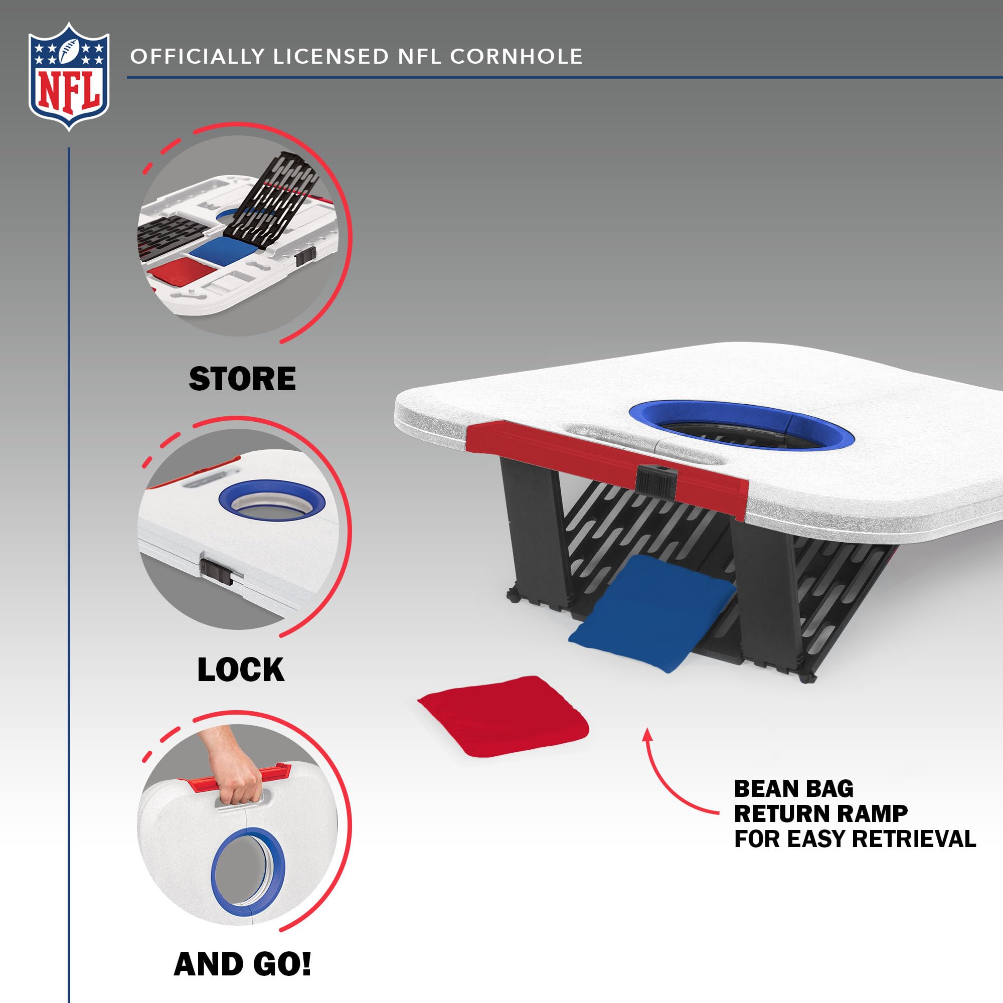 Wild Sports NFL Cleveland Browns Pro Football All-Weather Cornhole Set - Travel Bean Bag Toss Set Includes 8 Bean Bags - Sports Collectibles, Sports Memorabilia, Sports Fan Shop, Sports Gifts