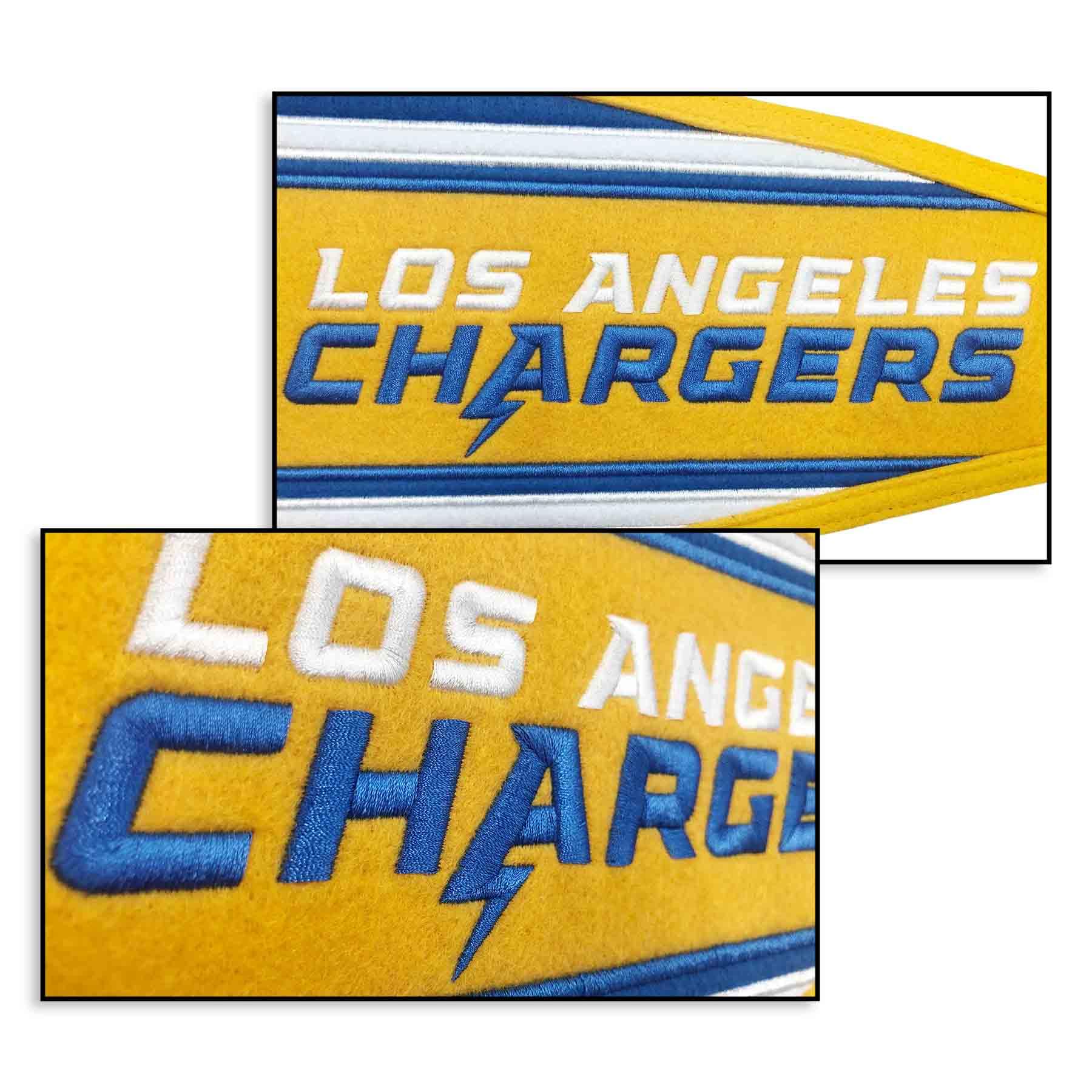 WinCraft Los Angeles Chargers Embroidered and Sewn Pennant - Sports Collectibles, Sports Memorabilia, Sports Fan Shop, Sports Gifts