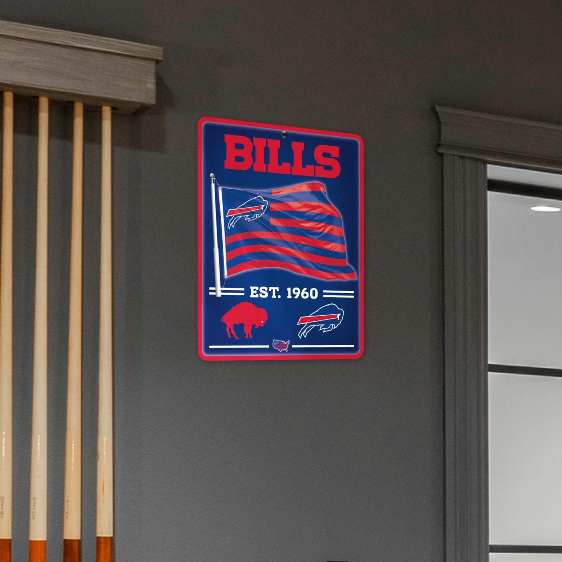 WinCraft Buffalo Bills Americana Banner Flag Sign - Sports Collectibles, Sports Memorabilia, Sports Fan Shop, Sports Gifts